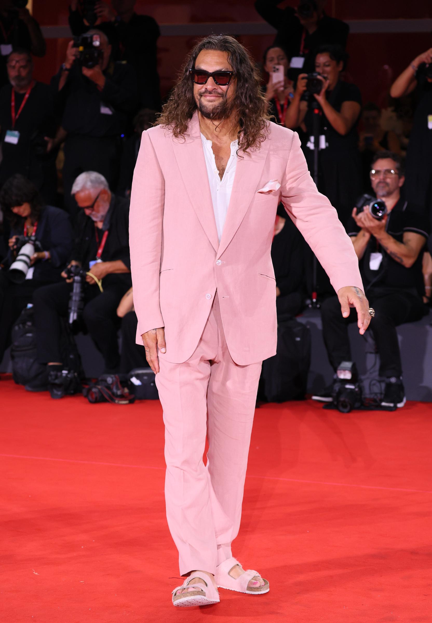 Jason Momoa attends the Cartier Glory To The Filmmaker Award and the "In the Hand of Dante" red carpet during the 82nd Venice International Film Festival on September 3, 2025 | Source: Getty Images
