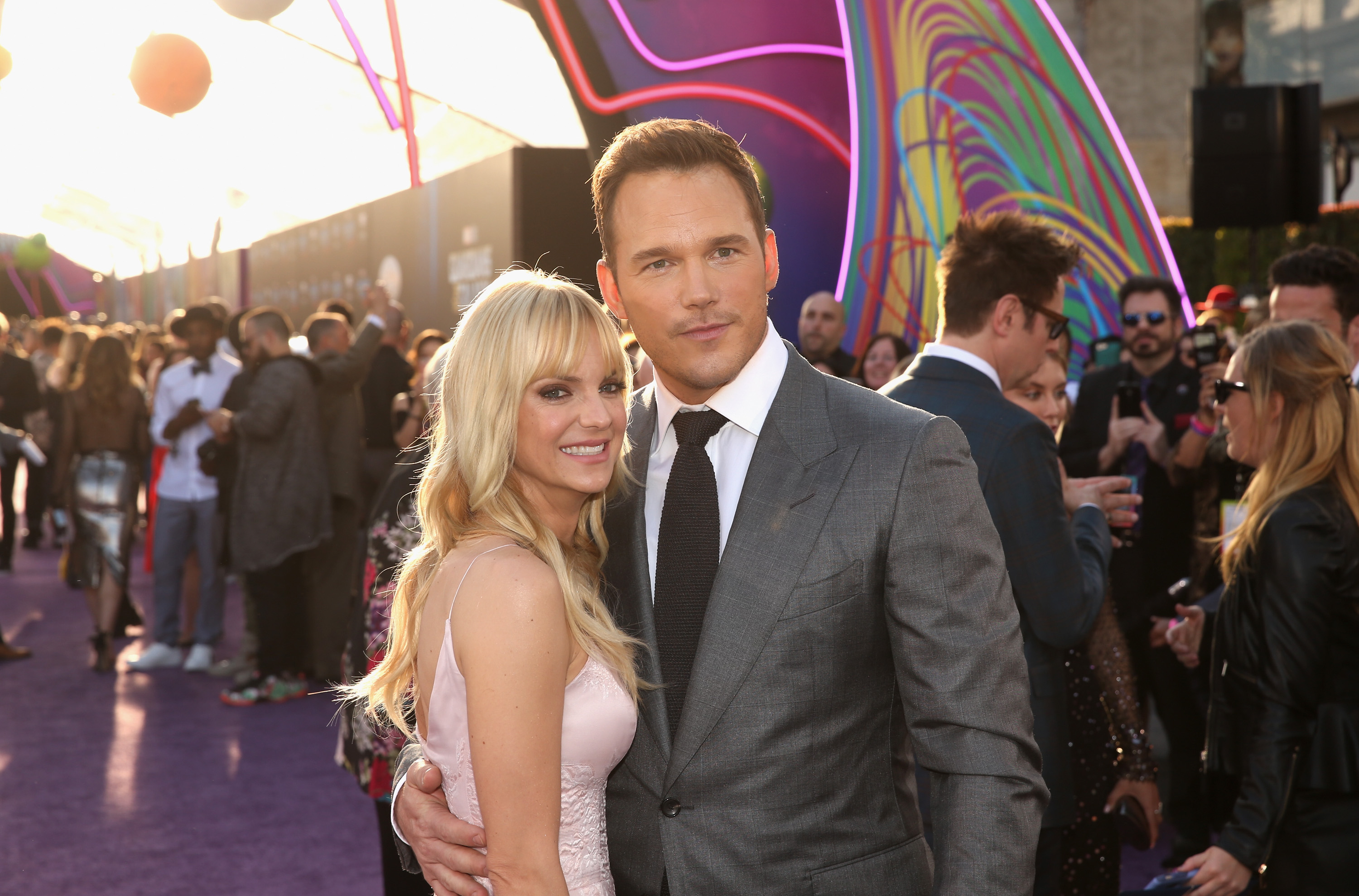 Anna Faris and Chris Pratt attended the 2017 premiere of "Guardians of the Galaxy Vol. 2" together, just months before announcing their separation in August. The couple had been married since 2009 and were raising their son, Jack. | Source: Getty Images