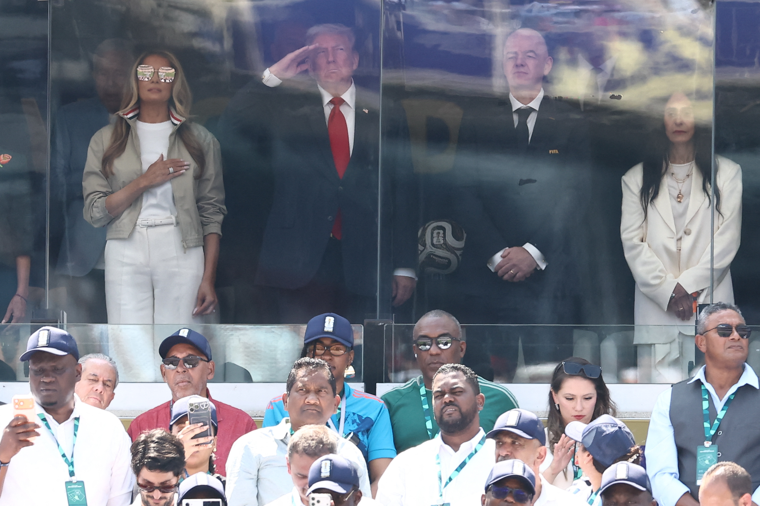 International leaders, royals and senior football officials attended the final alongside the entertainment world's biggest stars. That high-profile political presence would later feed into one of the ceremony's most discussed and awkward viral moments. | Source: Getty Images