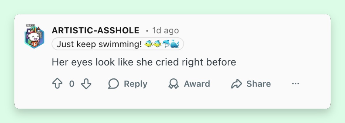 A netizen's remark on Angelina Jolie's appearance in China | Source: Reddit