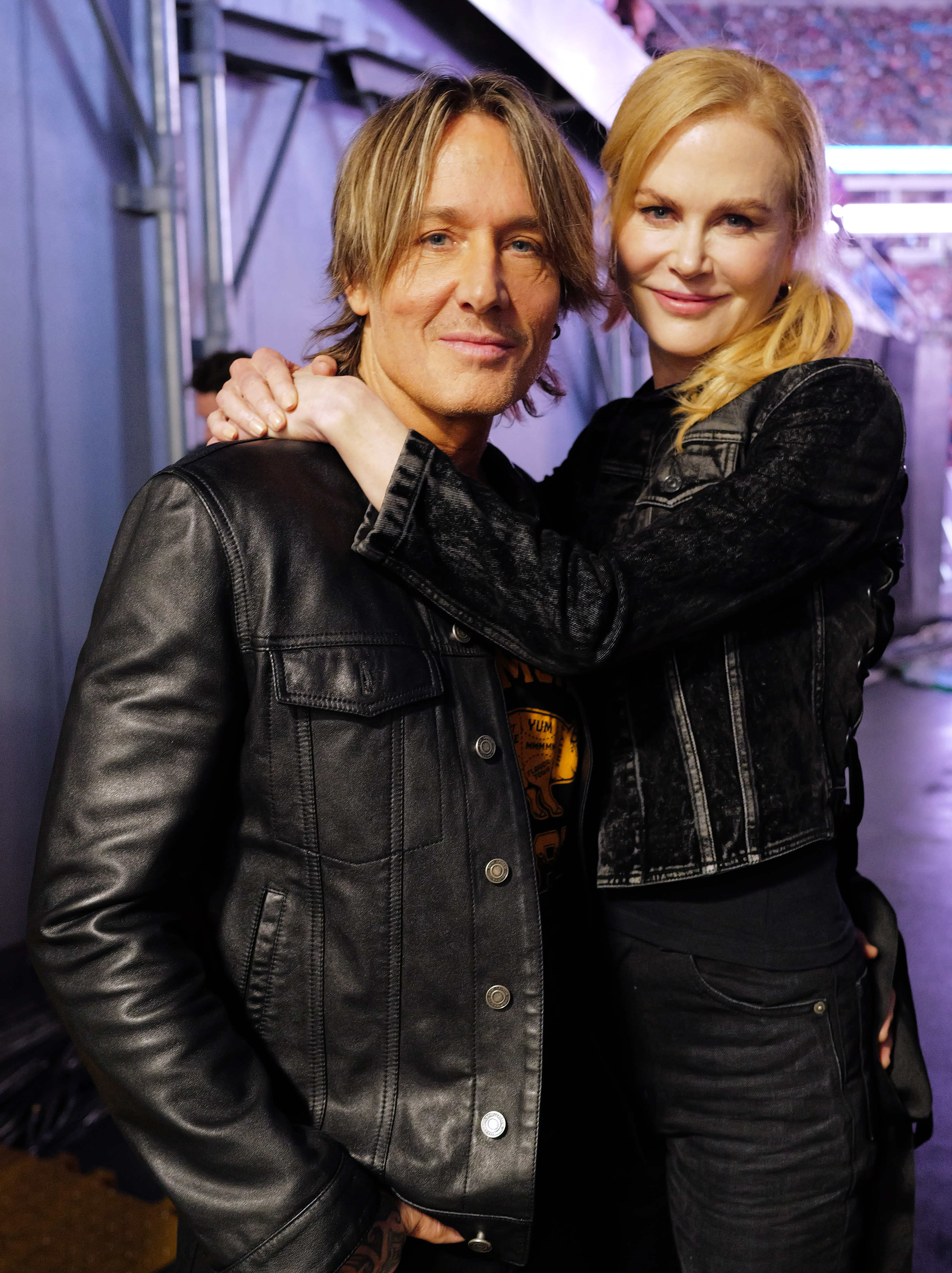 Keith Urban and Nicole Kidman backstage at the Concert For Carolina benefit concert at Bank of America Stadium on October 26, 2024, in Charlotte, North Carolina. | Source: Getty Images
