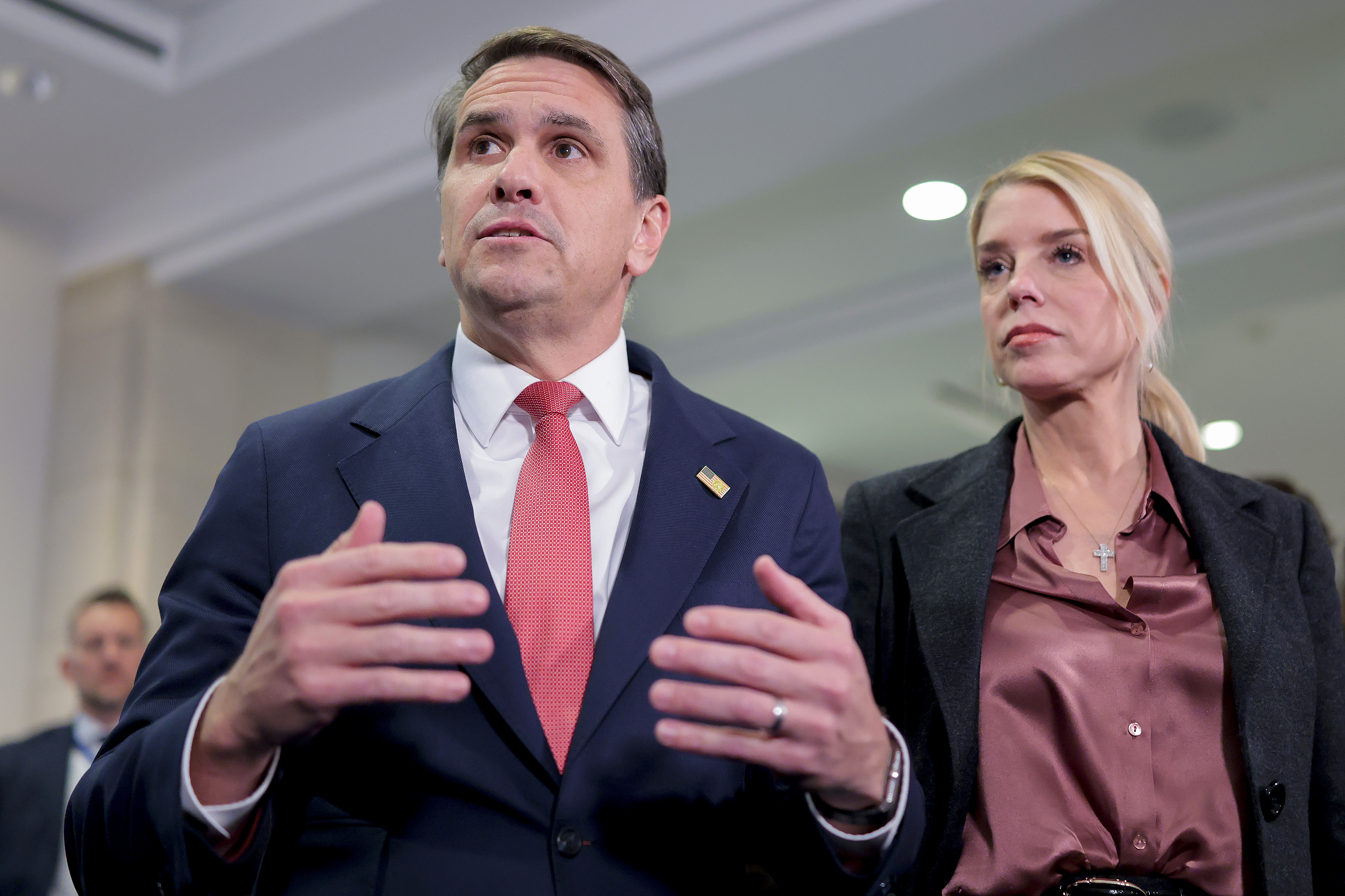 Todd Blanche and Pam Bondi. | Source: Getty Images