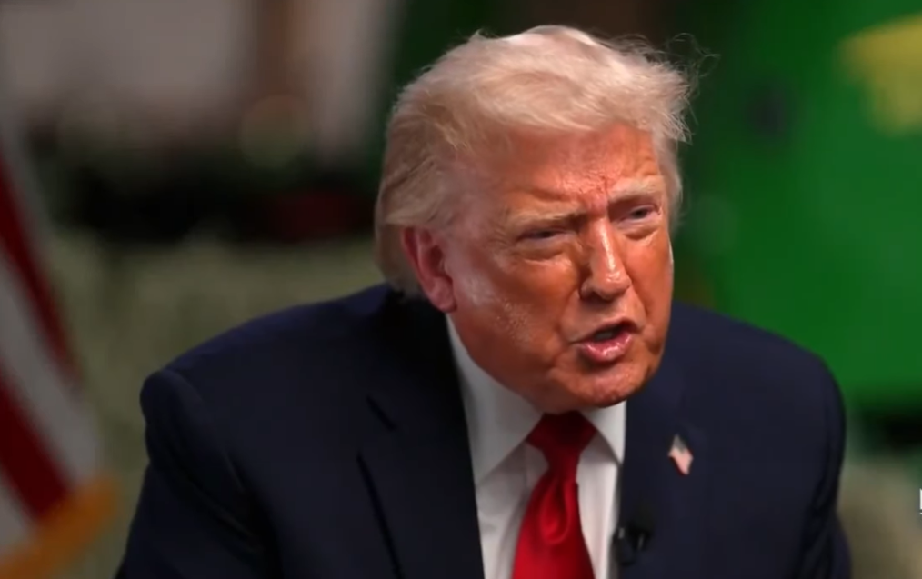 President Donald Trump sits down for an interview with NBC's Kristen Welker, from a video dated June 8, 2026 | Source: Instagram/amyklobuchar