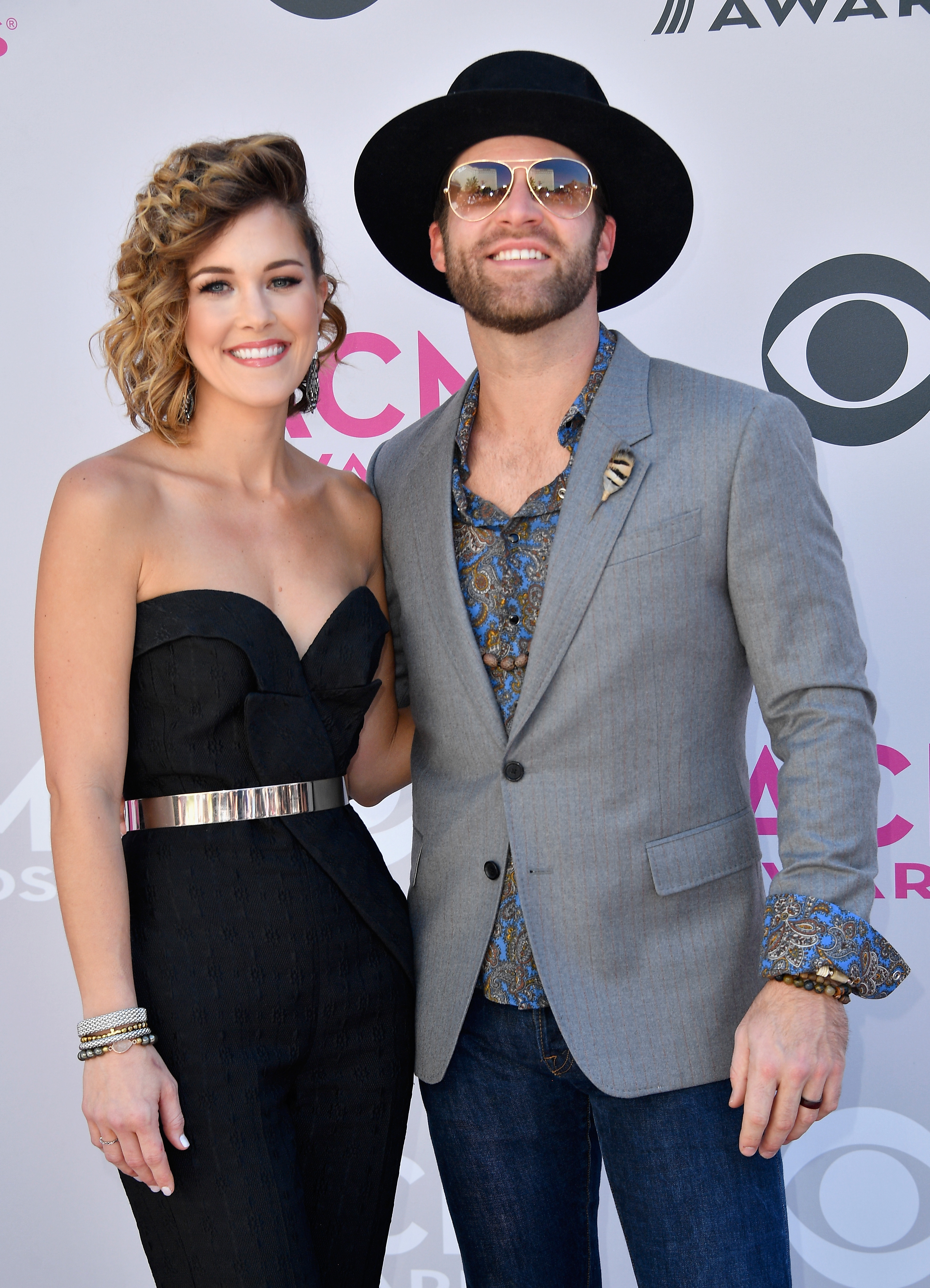 Drake White and his wife Alex attend the 52nd Academy Of Country Music Awards at Toshiba Plaza in Las Vegas, Nevada on April 2, 2017 | Source: Getty Images