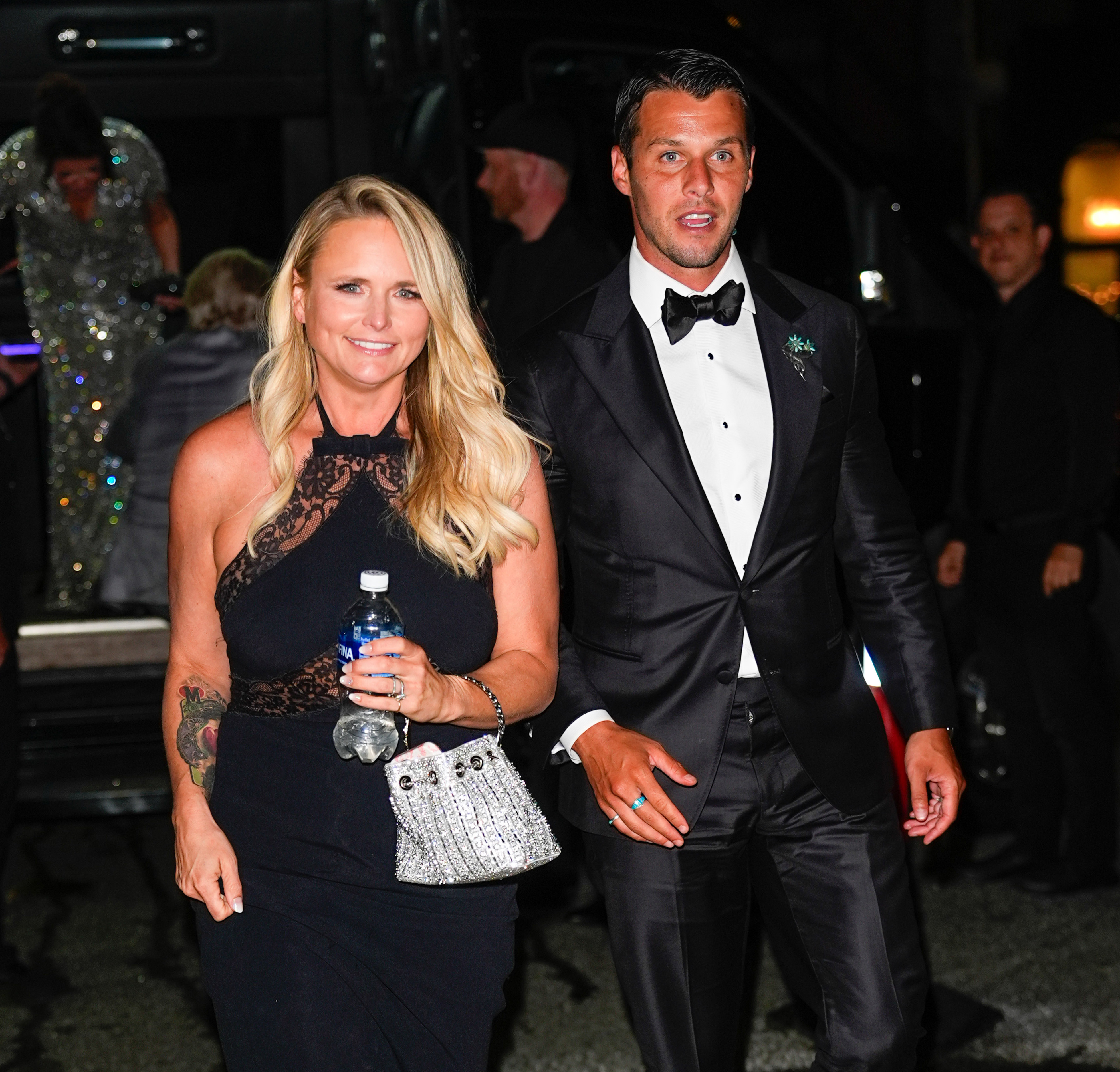 Miranda Lambert and Brendan McLoughlin were another fantastic couple photographed outside the venue. | Source: Getty Images