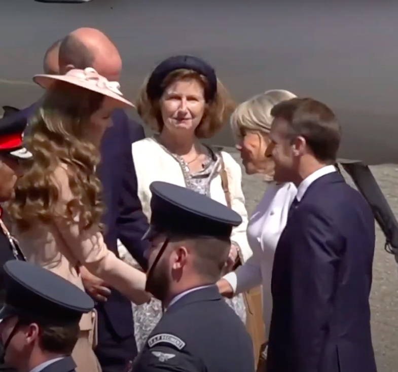 The Princess of Wales shaking hands with Brigitte Macron as the French First Lady exchanges words with her. | Source: YouTube/CNBC-TV18