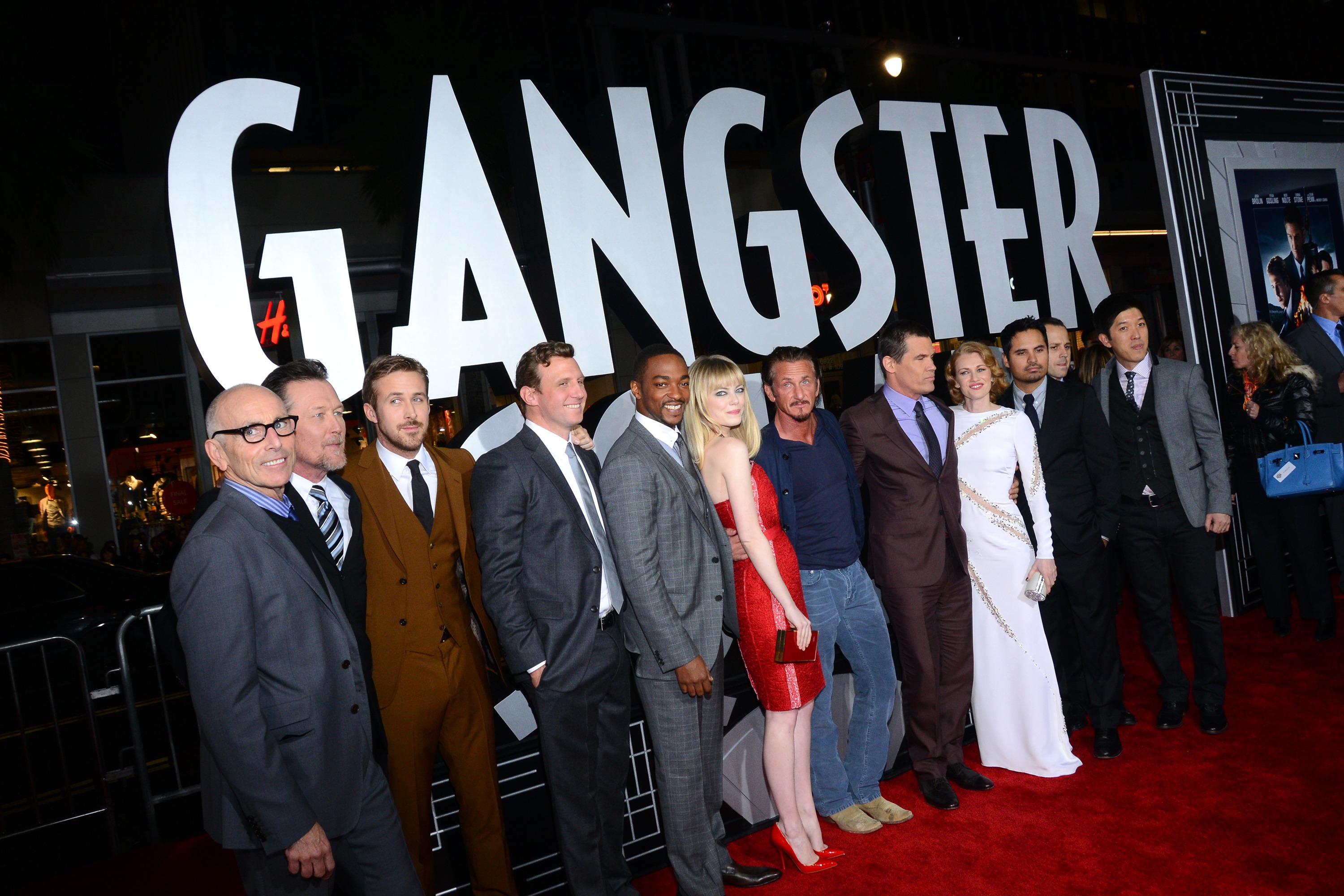 Cast of "Gangster Squad" during the Los Angeles premiere at Grauman's Chinee Theatre on January 7, 2013 in Hollywood, California. | Source: Getty Images