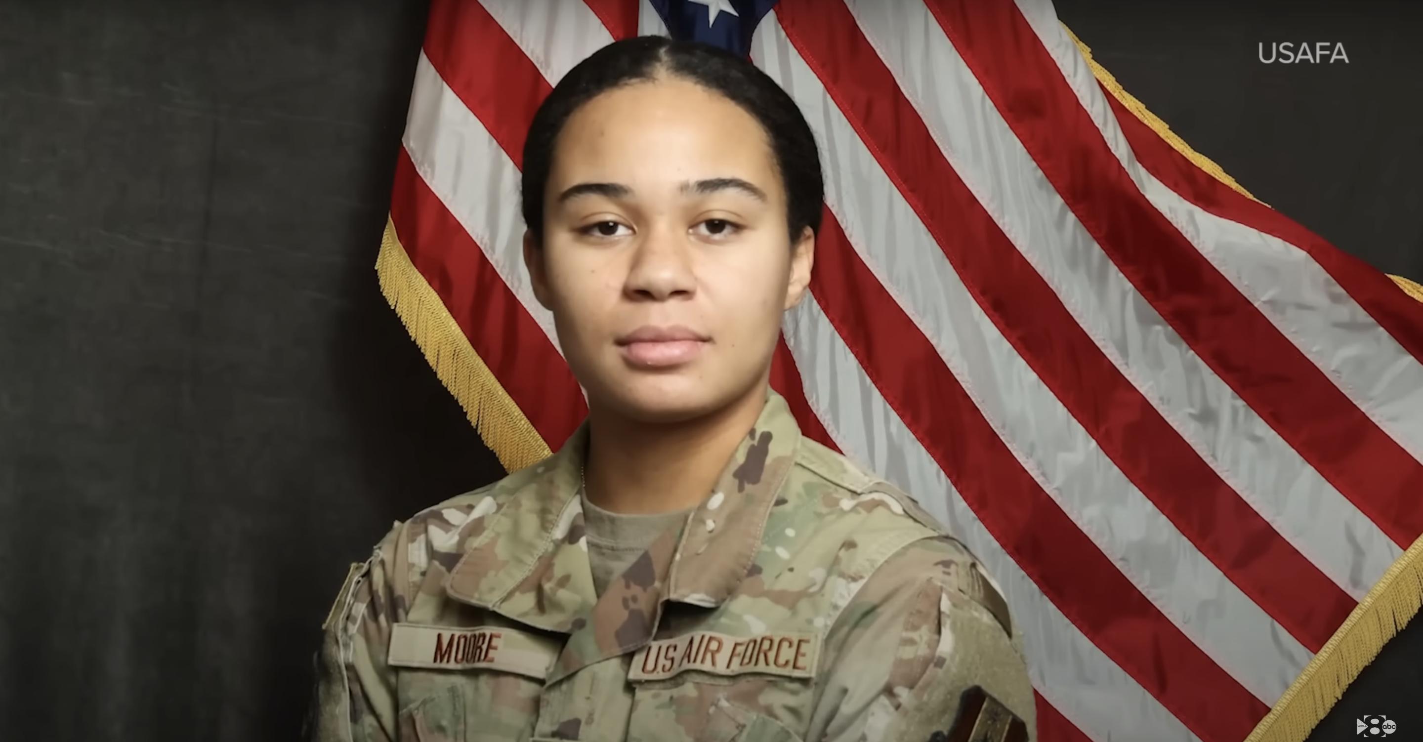 Ava Moore, 18, pictured during her time at the U.S. Air Force Preparatory School | Source: YouTube/Wfaa8