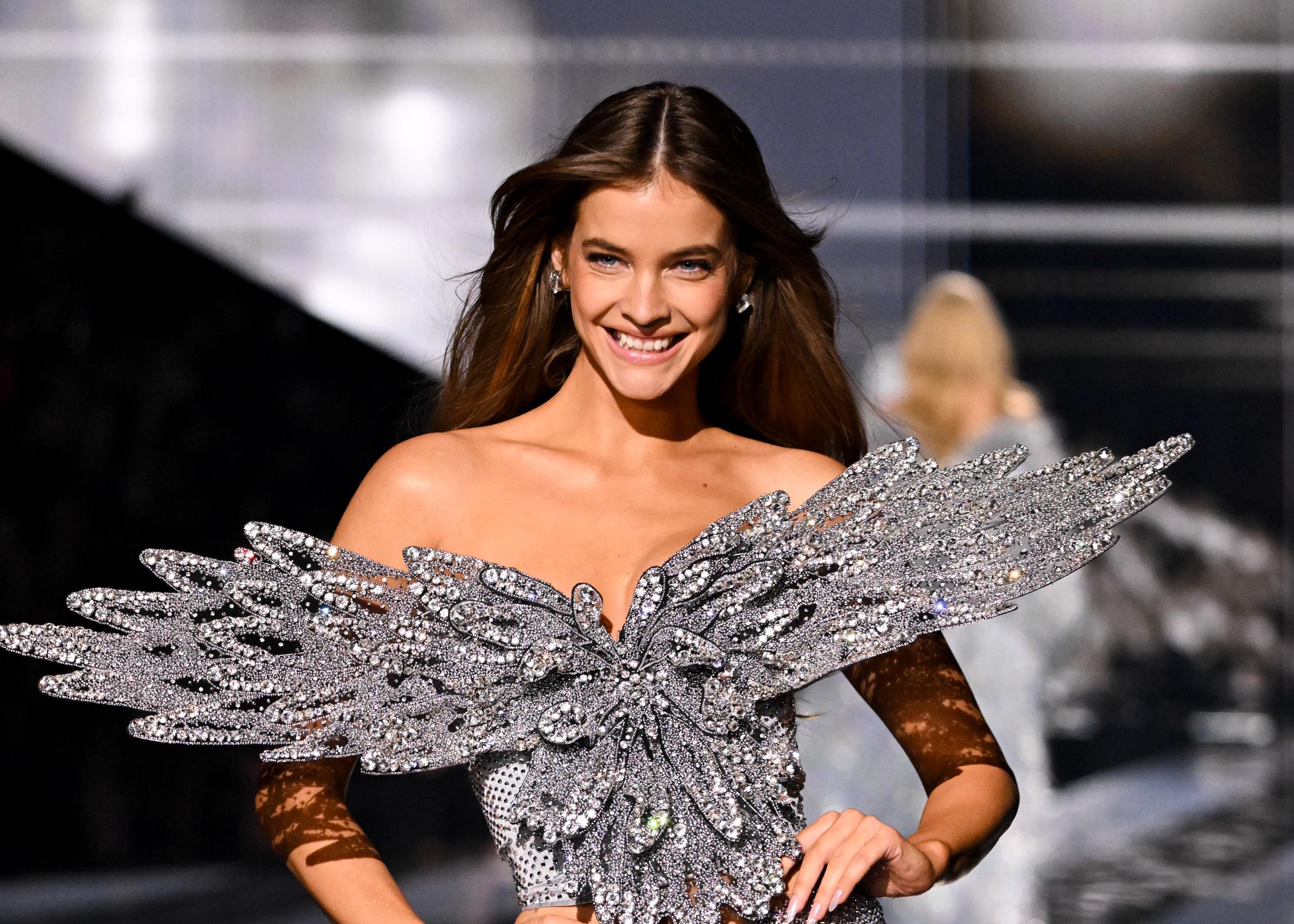Barbara Palvin during the Victoria's Secret Fashion Show 2025 on October 15 in New York. | Source: Getty Images