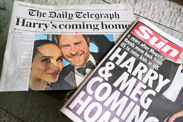 The Sussexes’ return quickly became front-page news, with headlines fueling fresh speculation over what had brought the family back to Britain.| Source: Getty Images