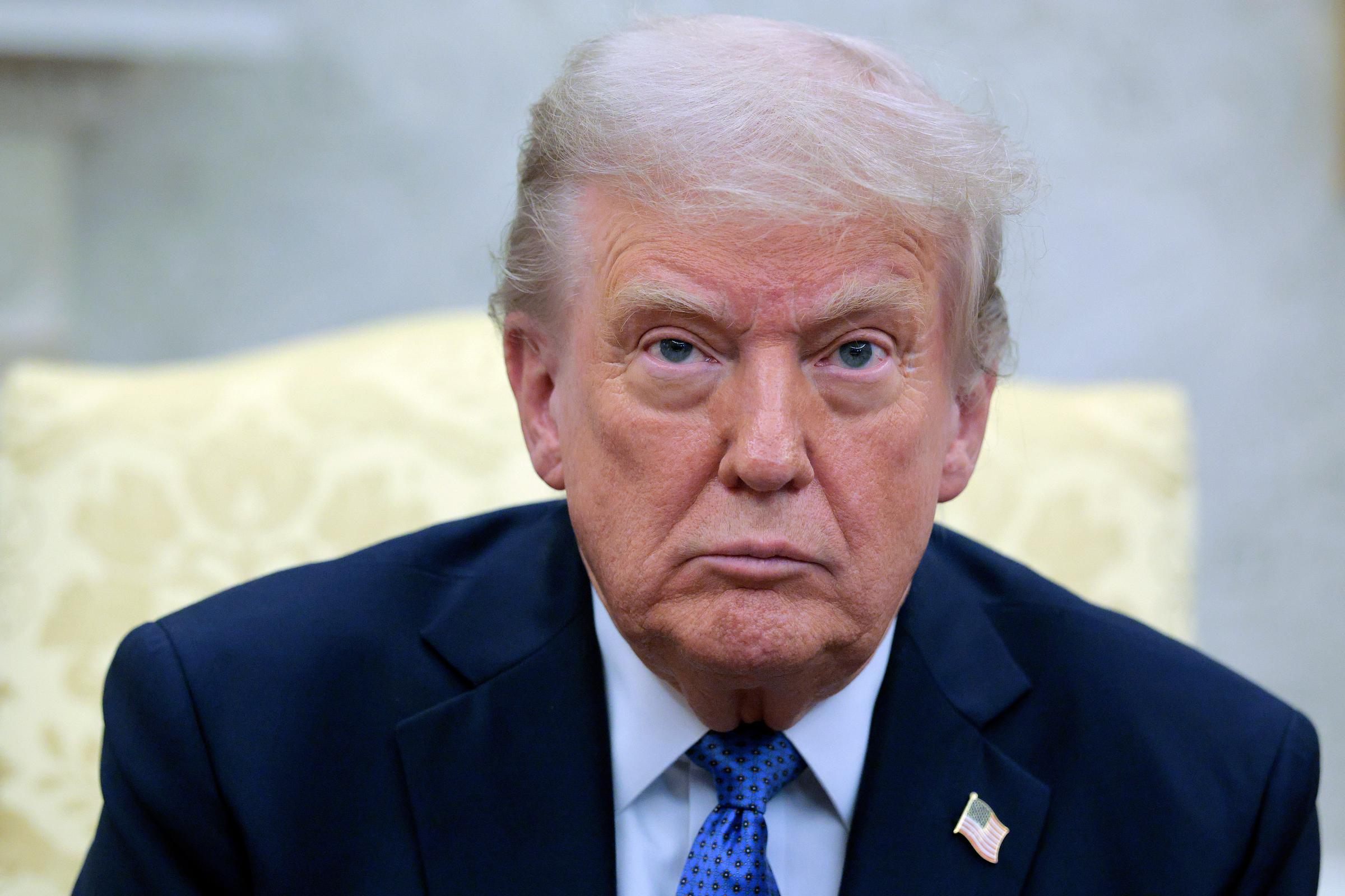 Donald Trump during his meeting with Norway's Prime Minister Jonas Gahr Store in Washington, D.C., on April 24, 2025. | Source: Getty Images