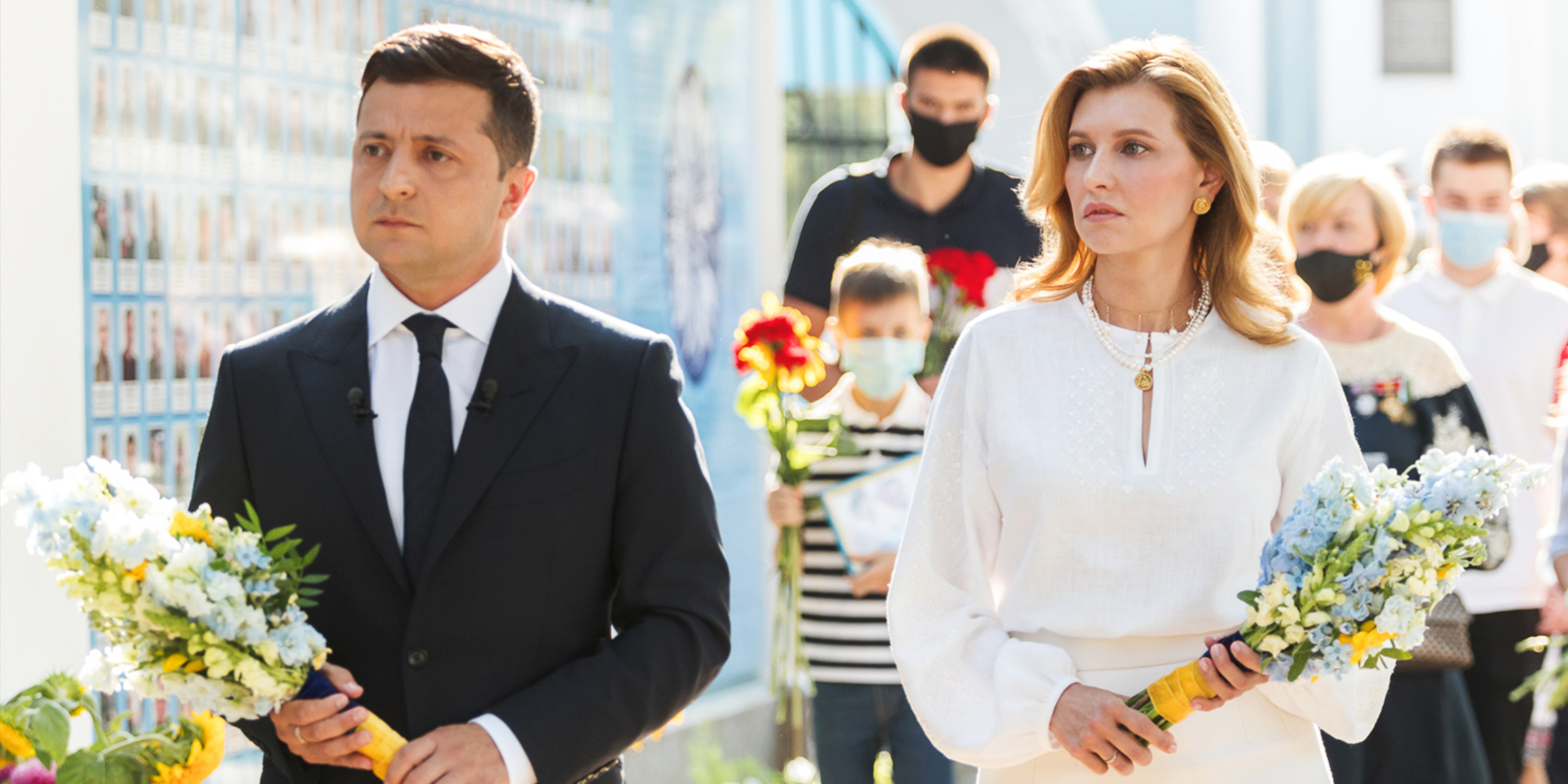 Ukrainian President Volodymyr Zelensky and his wife Olena Zelenska | Source: Getty Images