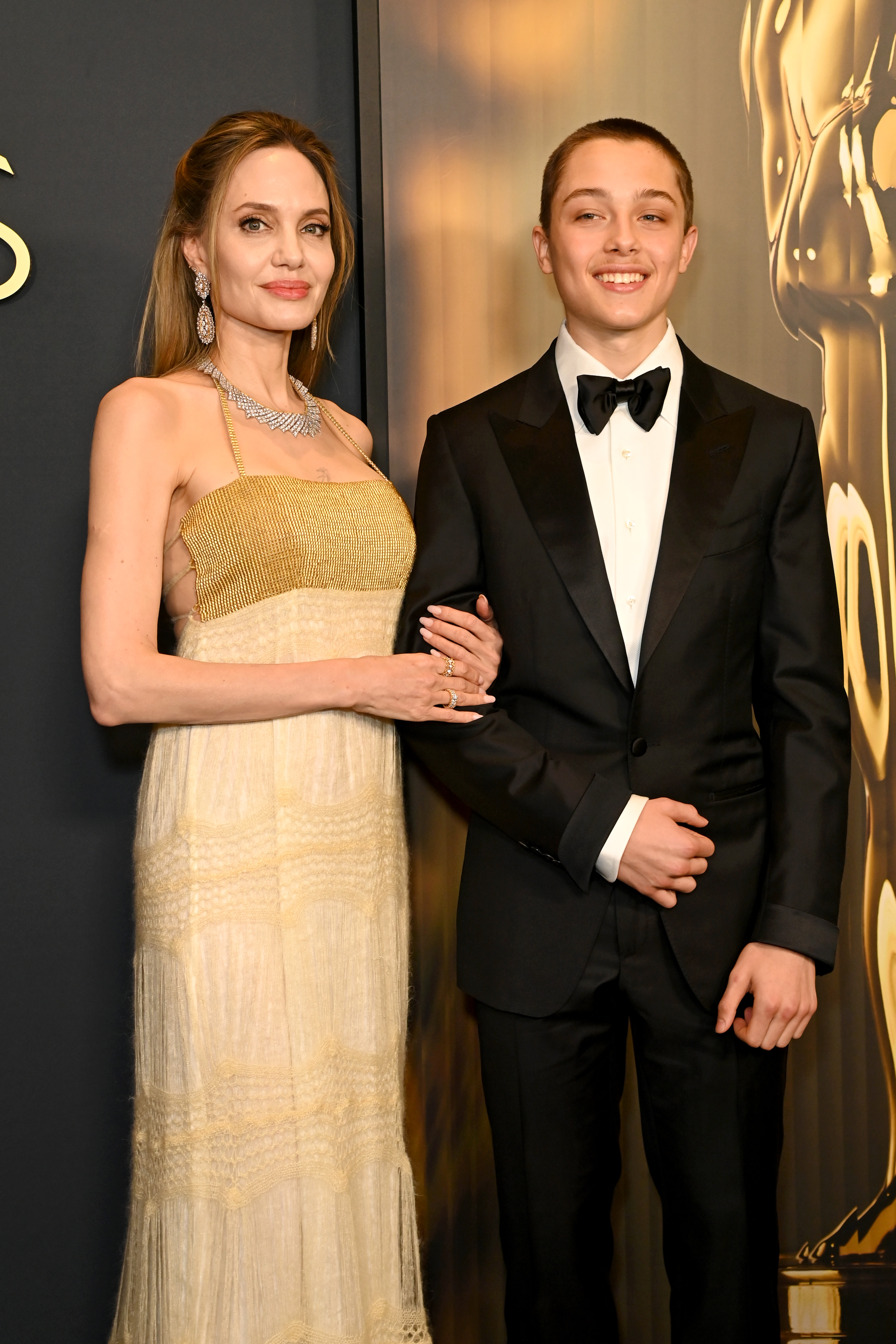 Angelina Jolie and Knox Jolie-Pitt attend the Governors Awards on November 17, 2024 | Source: Getty Images