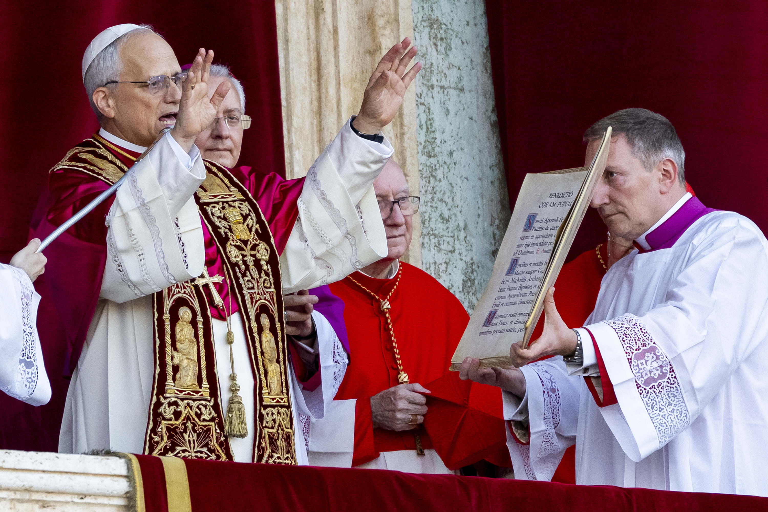 Newly elected Pope Leo XIV, Robert Francis Prevost speaks on May 8, 2025, in Vatican City | Source: Getty Images