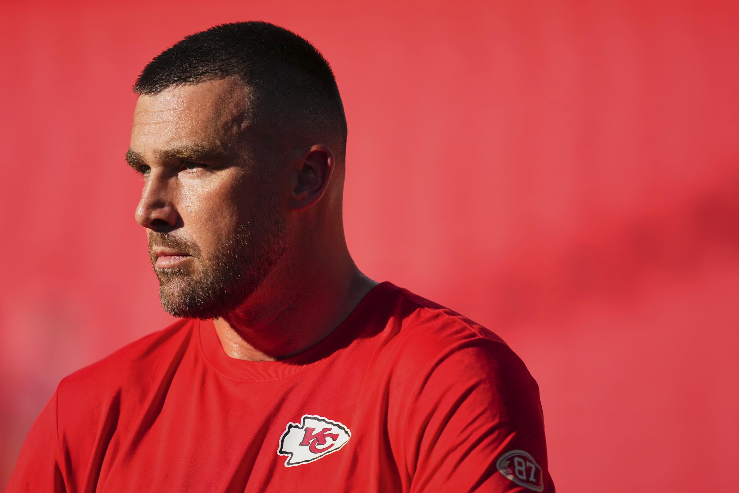 Travis Kelce entered the Chiefs' season opener with plenty of attention already surrounding his return to the field. The night soon produced an unexpected pregame moment that became a talking point of its own. | Source: Getty Images