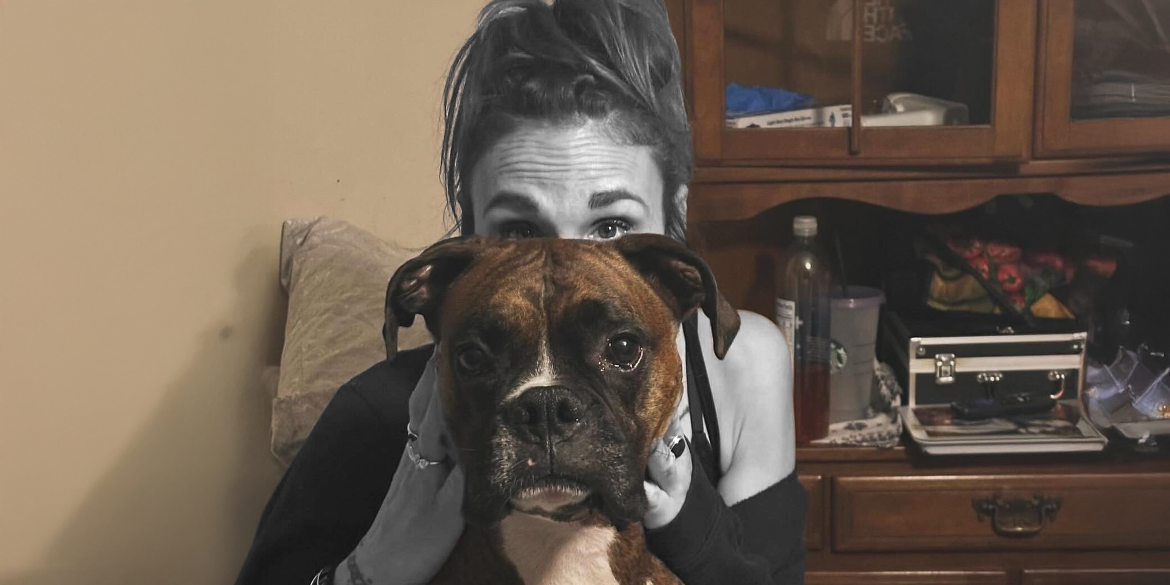 Alicia Leonardi and her ex-boyfriend's dog, Jackson. | Source: Facebook/Alicia Leonardi