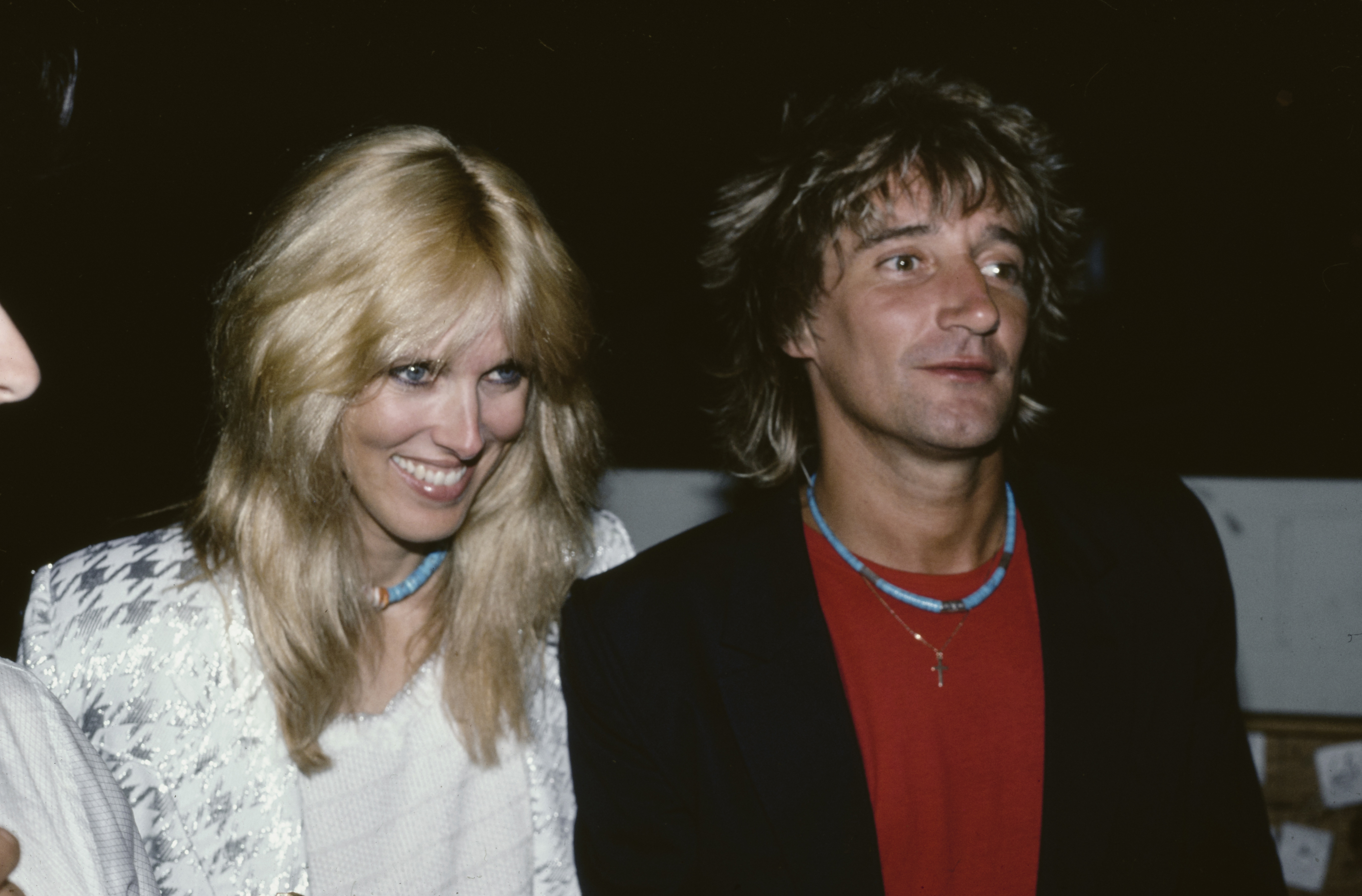 American actress and model Alana Stewart and her husband, British singer and songwriter Rod Stewart, attend an event together, circa 1983. | Source: Getty Images