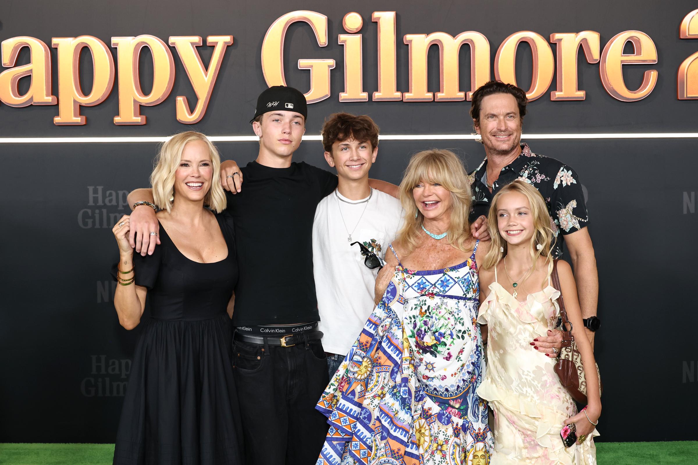 Two of Goldie's grandsons, Wilder and Bodhi, are Oliver Hudson's sons, and they have joined their grandmother at public family occasions. | Source: Getty Images.
