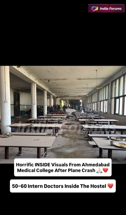 Dusty trays and half-eaten meals remain in the hostel's dining hall, reflecting the abruptness of the incident. | Source: Instagram/indiaforums