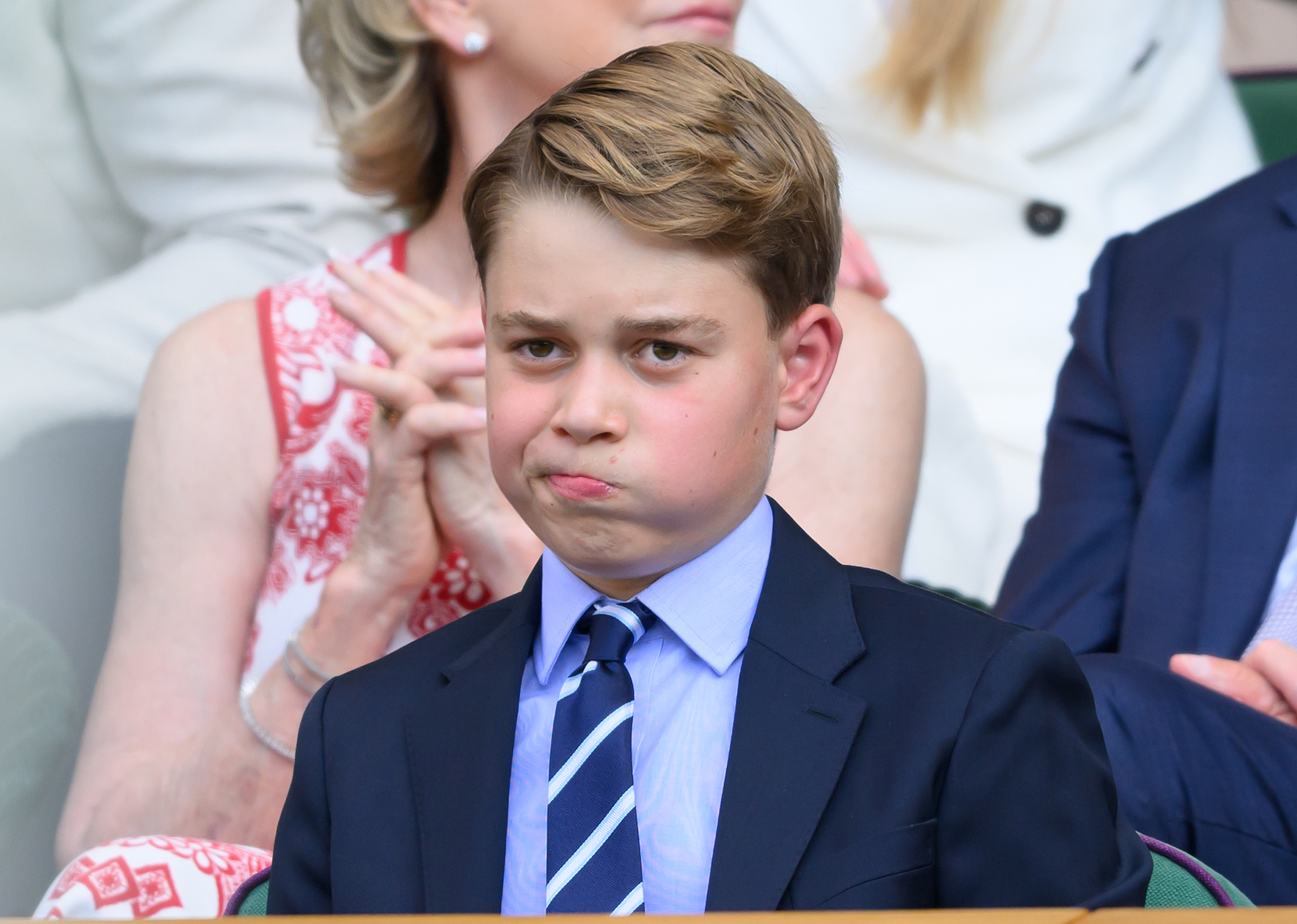Prince George of Wales on day 14 of the Wimbledon Tennis Championships at the All England Lawn Tennis and Croquet Club on July 13, 2025, in London. | Source: Getty Images