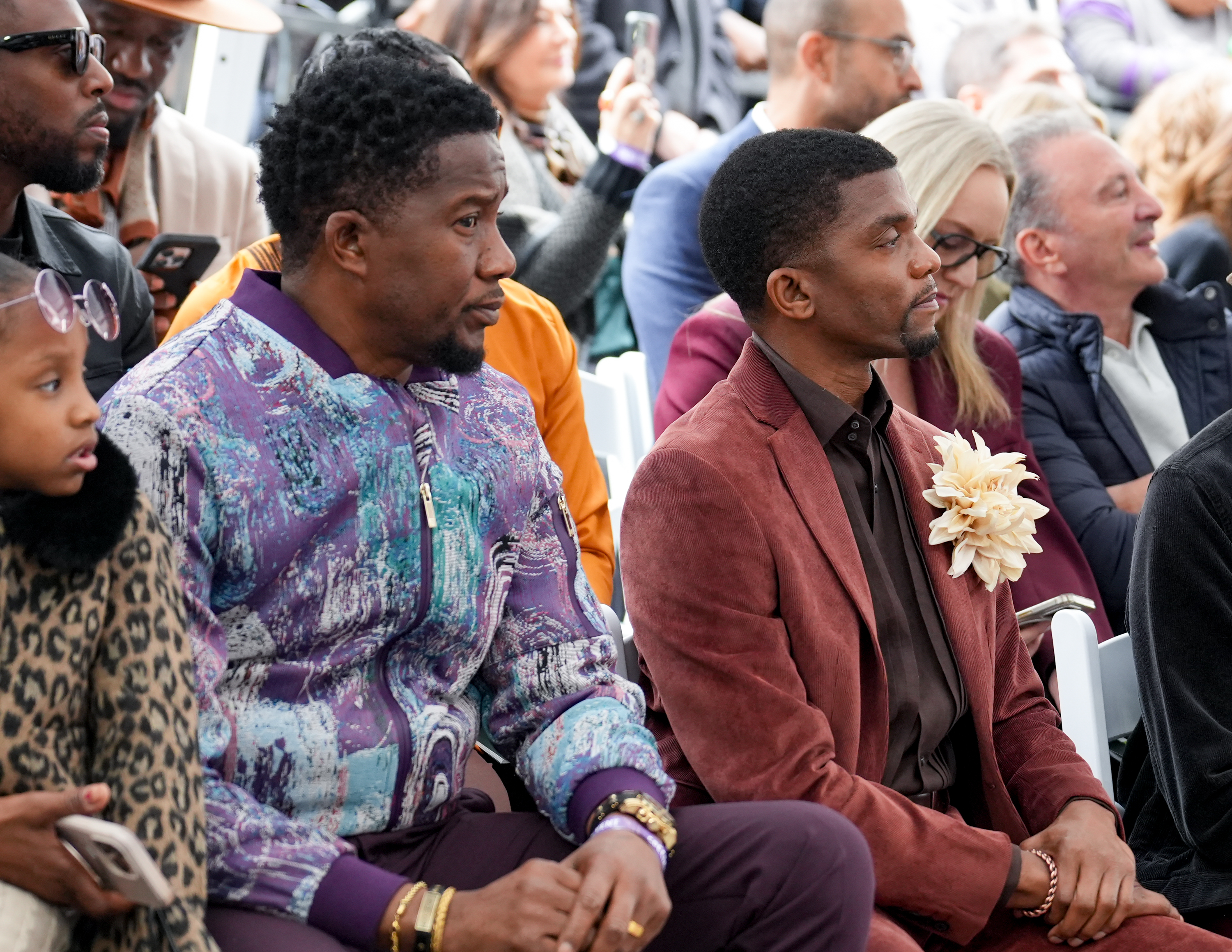 Derrick and Kevin Boseman during the ceremony honoring the actor with a posthumous Star on the Hollywood Walk of Fame in California on November 20, 2025. | Source: Getty Images