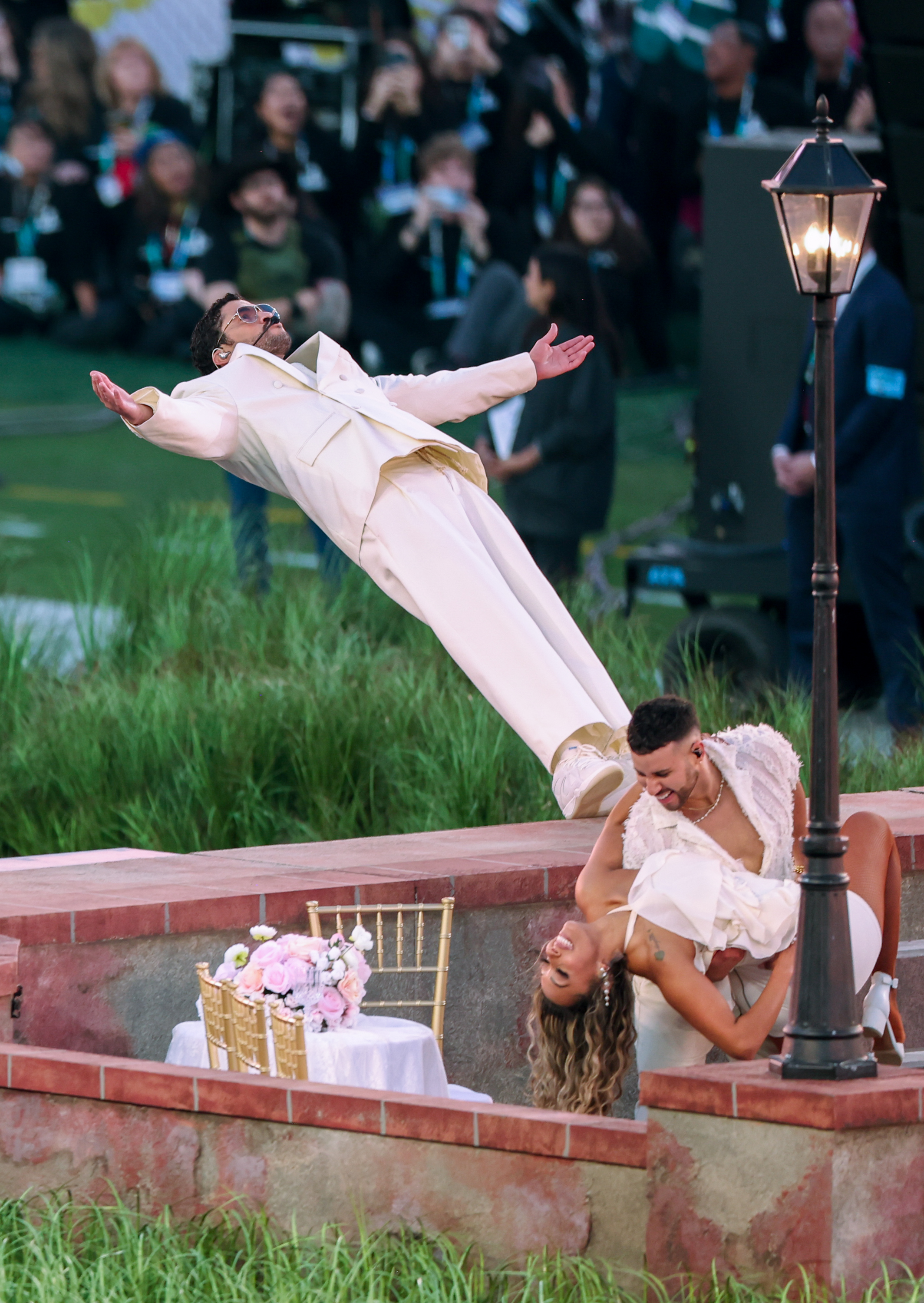 Bad Bunny performs during the Apple Music Super Bowl LX Halftime Show at Levi's Stadium on February 8, 2026, in Santa Clara, California | Source: Getty Images