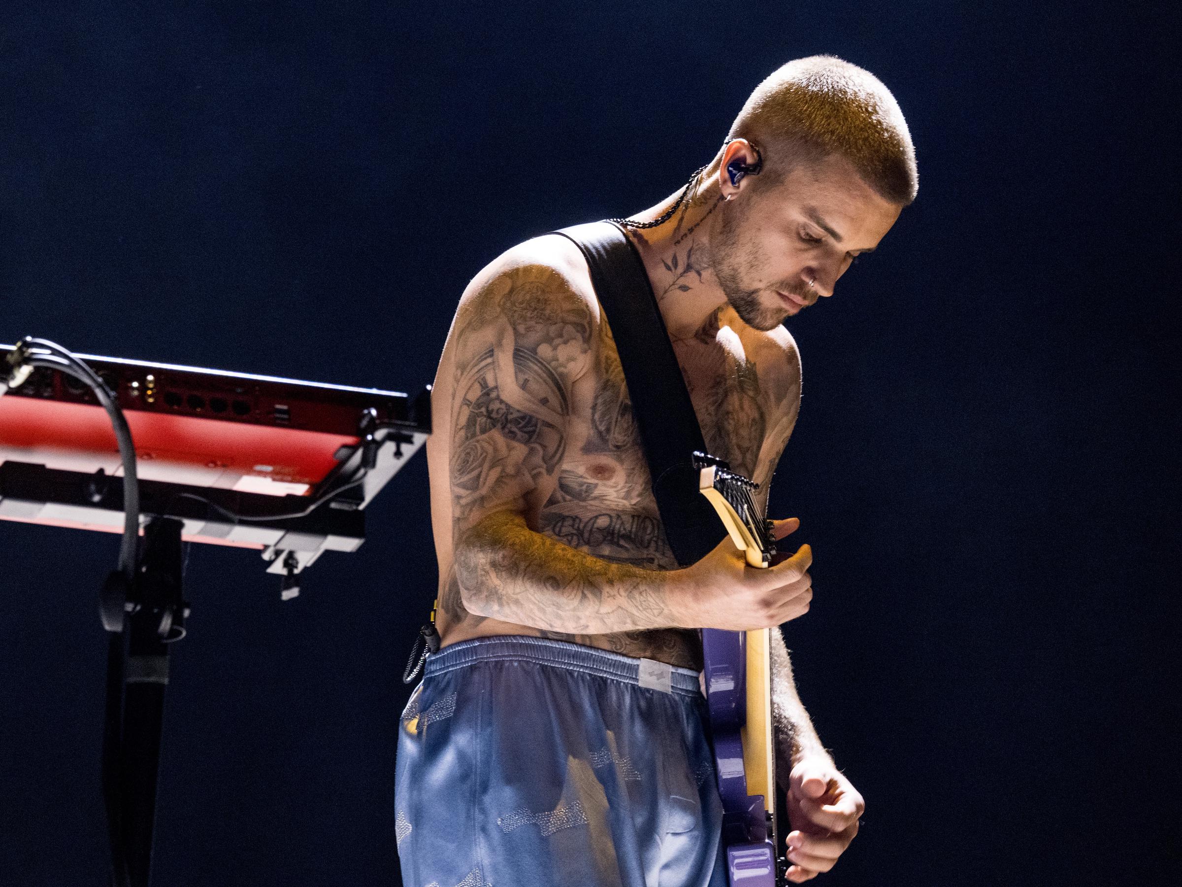 Justin Bieber performs onstage during the 2026 Grammys.