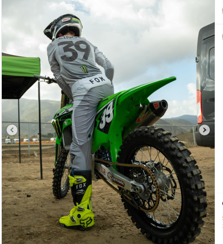 Aidan Zingg on his dirt bike as he reveals his new gear is from Fox Racing, from a post dated October 30, 2024 | Source: Instagram/aidanzingg