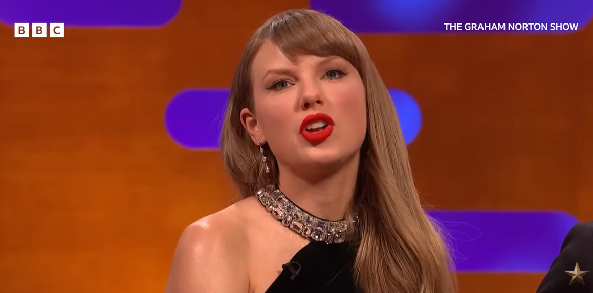 Taylor Swift speaks in an interview, from a video post dated October 4, 2025 | Source: YouTube/TheGrahamNortonShow