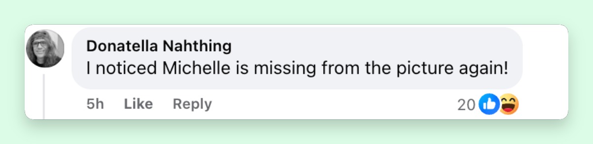 Netizen comment about Michelle Obama, posted on March 9, 2026. | Source: Facebook/Fox News