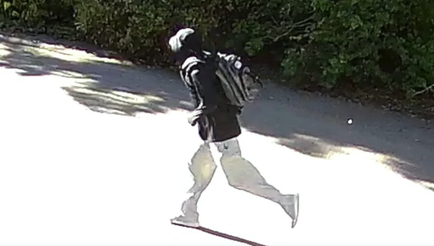 Hooded man, later identified as Daniel Serafini. From a video dated July 5, 2025, and posted on July 10, 2025. | Source: Facebook/Placer County Sheriff's Office