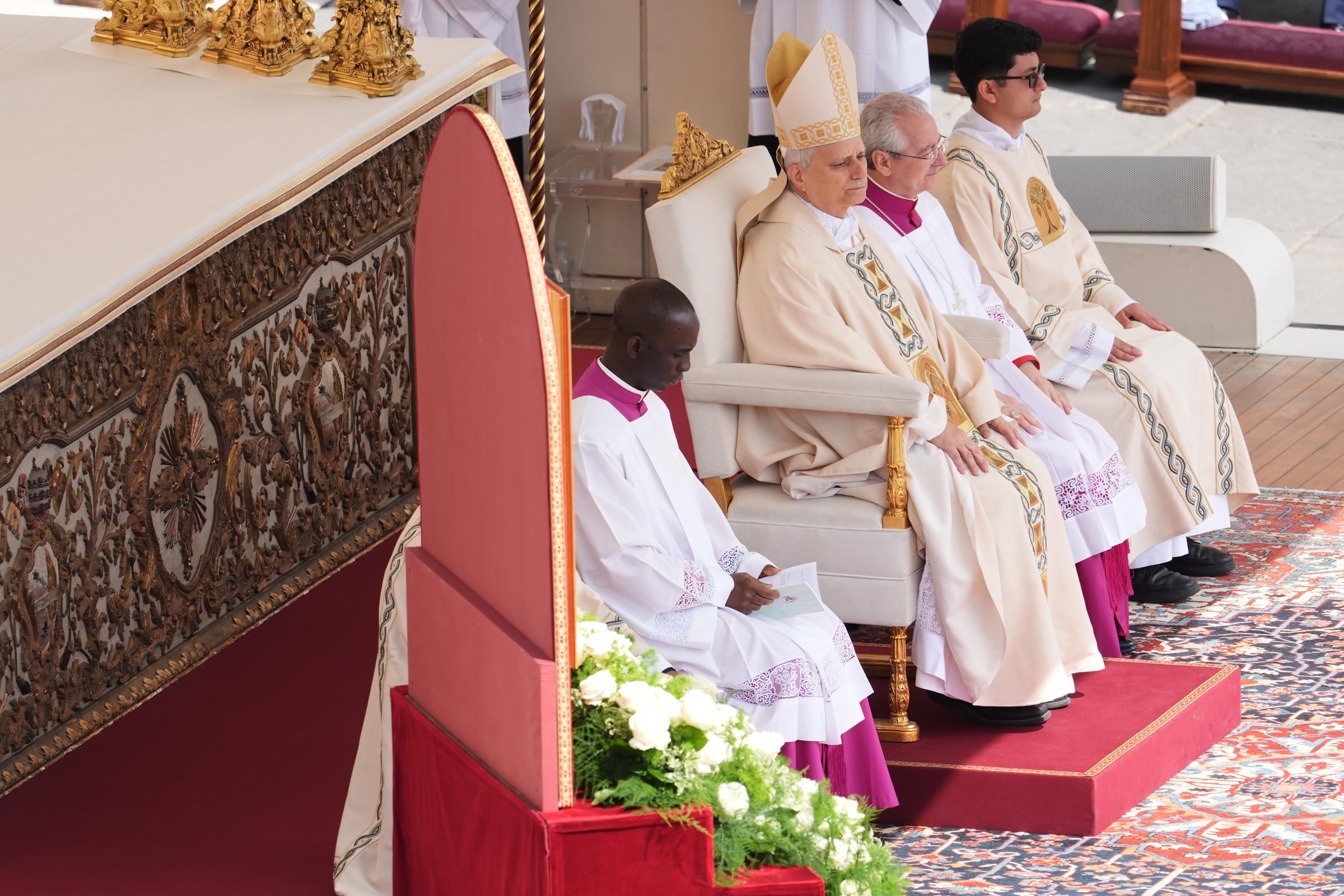 Pope Leo XIV holds a mass during the formal inauguration of his pontificate in Vatican City, Vatican, on May 18, 2025 | Source: Getty Images