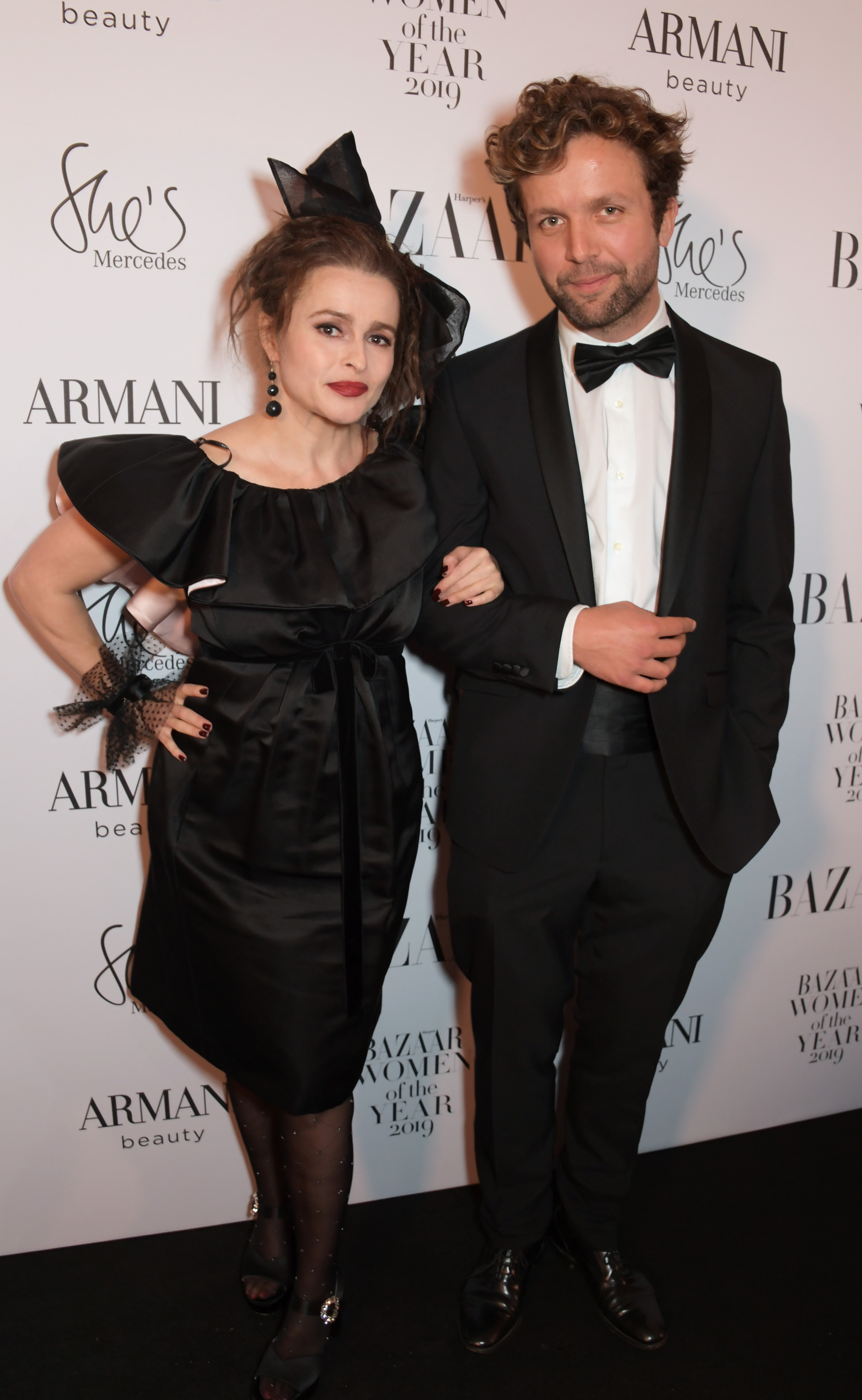 Helena Bonham Carter and Rye Dag Holmboe at the Harper's Bazaar Women of the Year Awards 2019 on October 29 in London, England. | Source: Getty Images