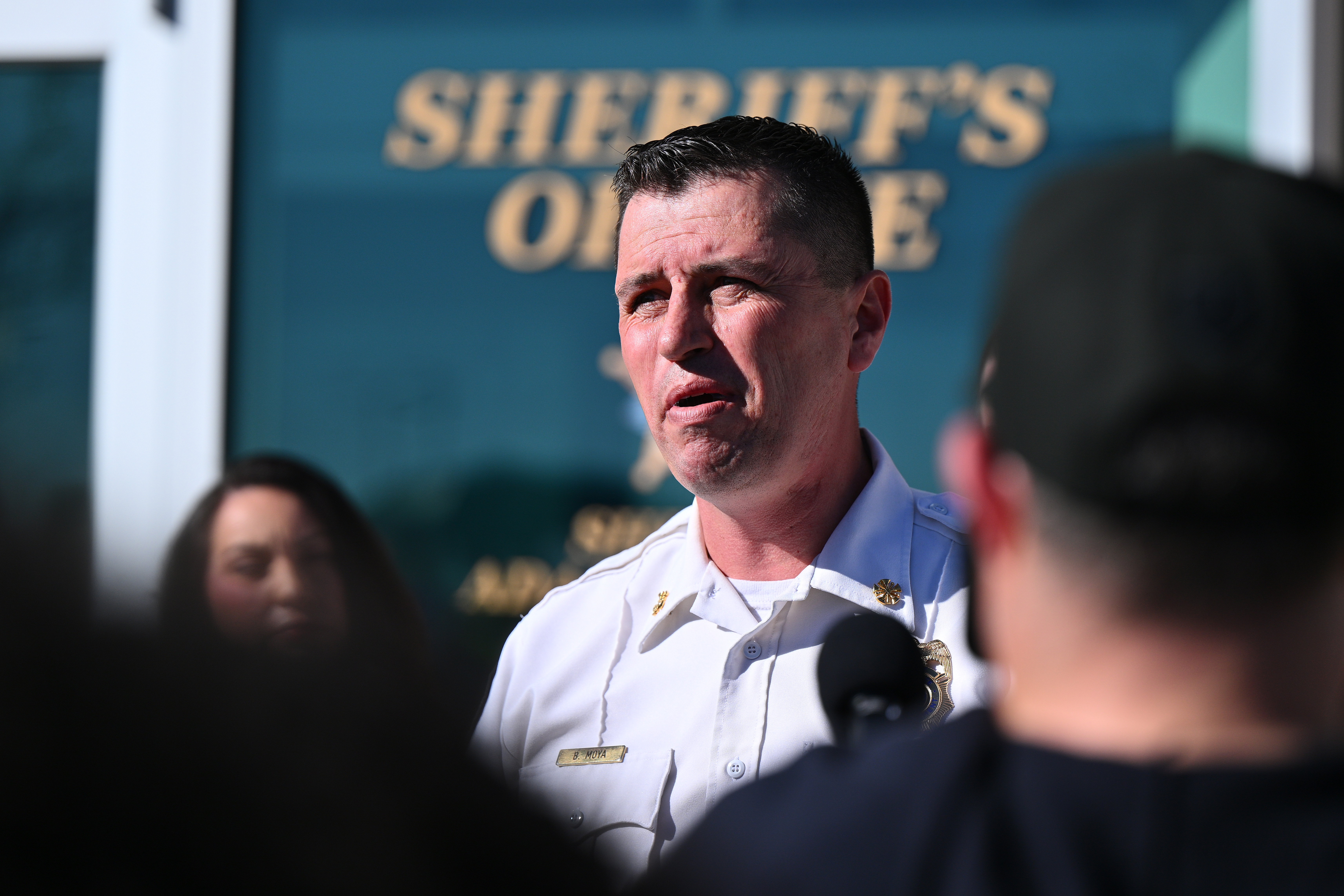 City of Santa Fe Fire Department Chief Brian Moya speaks during a press conference providing an update on the investigation into the deaths of Gene Hackman and Betsy Arakawa on February 28, 2025. | Source: Getty Images