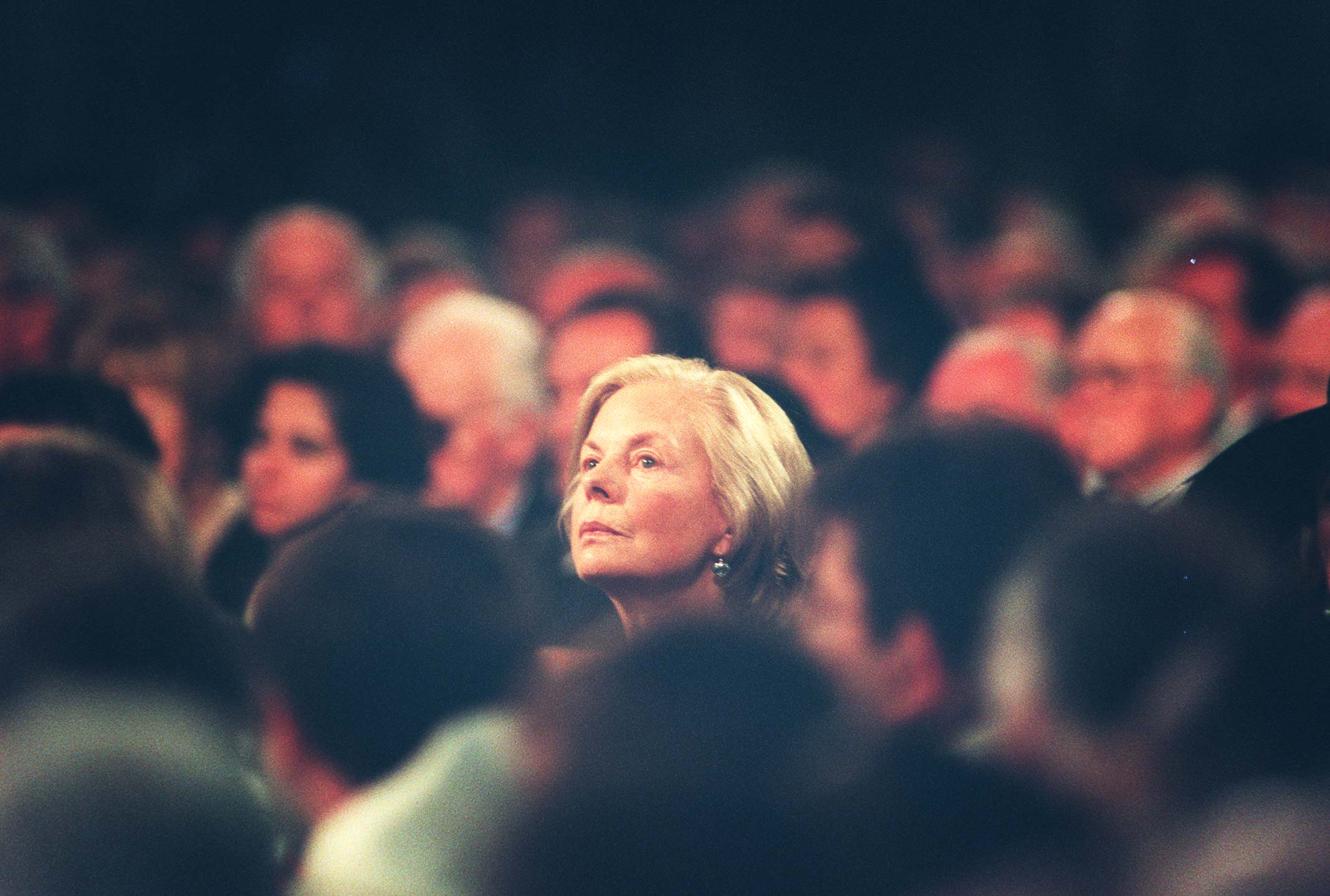 The Duchess of Kent is photographed in the congregation at Westminster Cathedral for the funeral of Cardinal Basil Hume, the head of the Roman Catholic Church in England and Wales since 1976, on June 25, 1999.