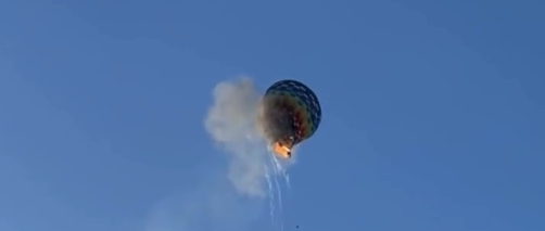Hot-air balloon catches fire on June 21, 2025 | Source: Instagram/portal_agora