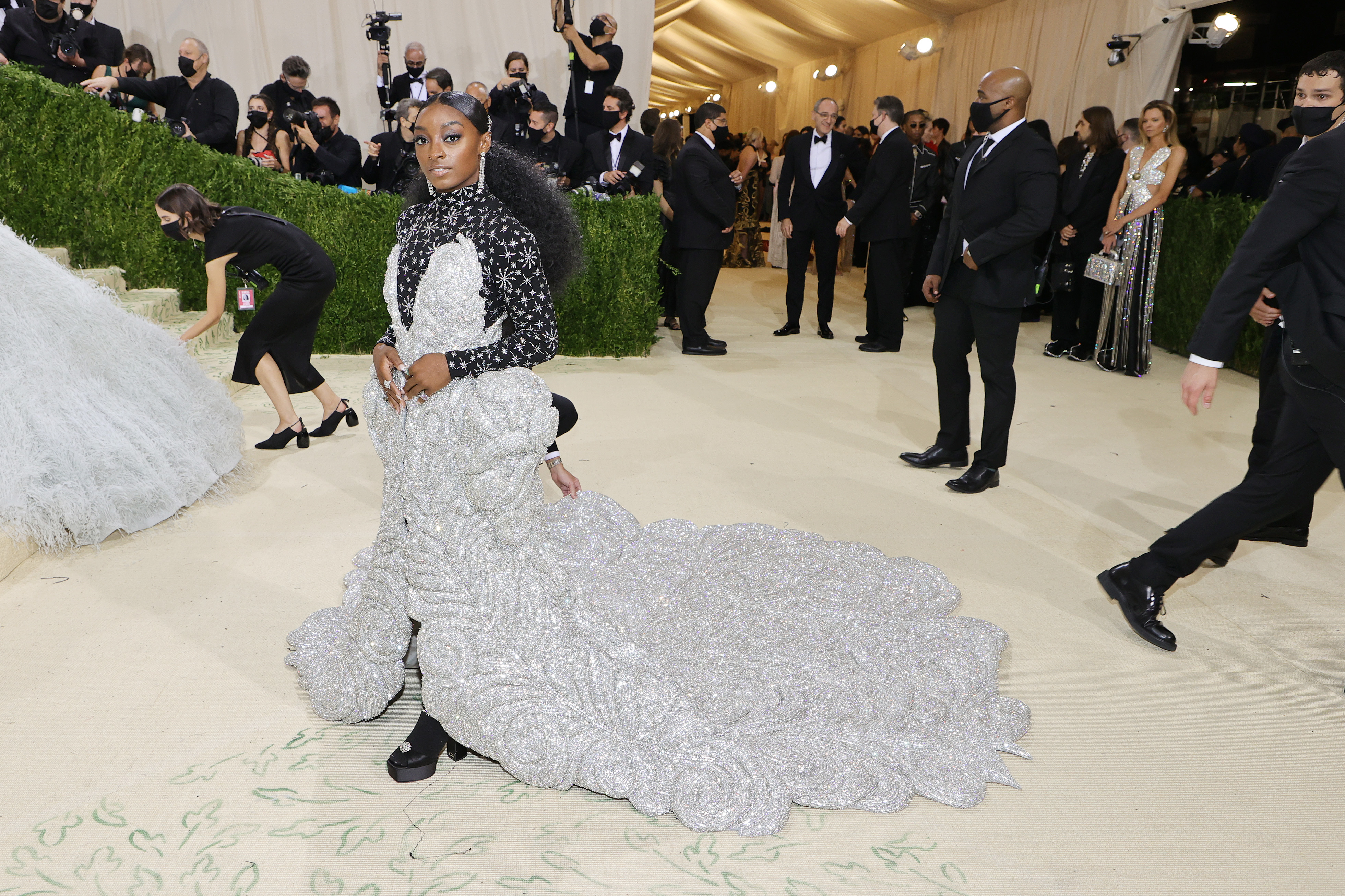 Simone Biles attends The Met Gala Celebrating In America: A Lexicon Of Fashion at The Metropolitan Museum of Art on September 13, 2021, in New York City | Source: Getty Images