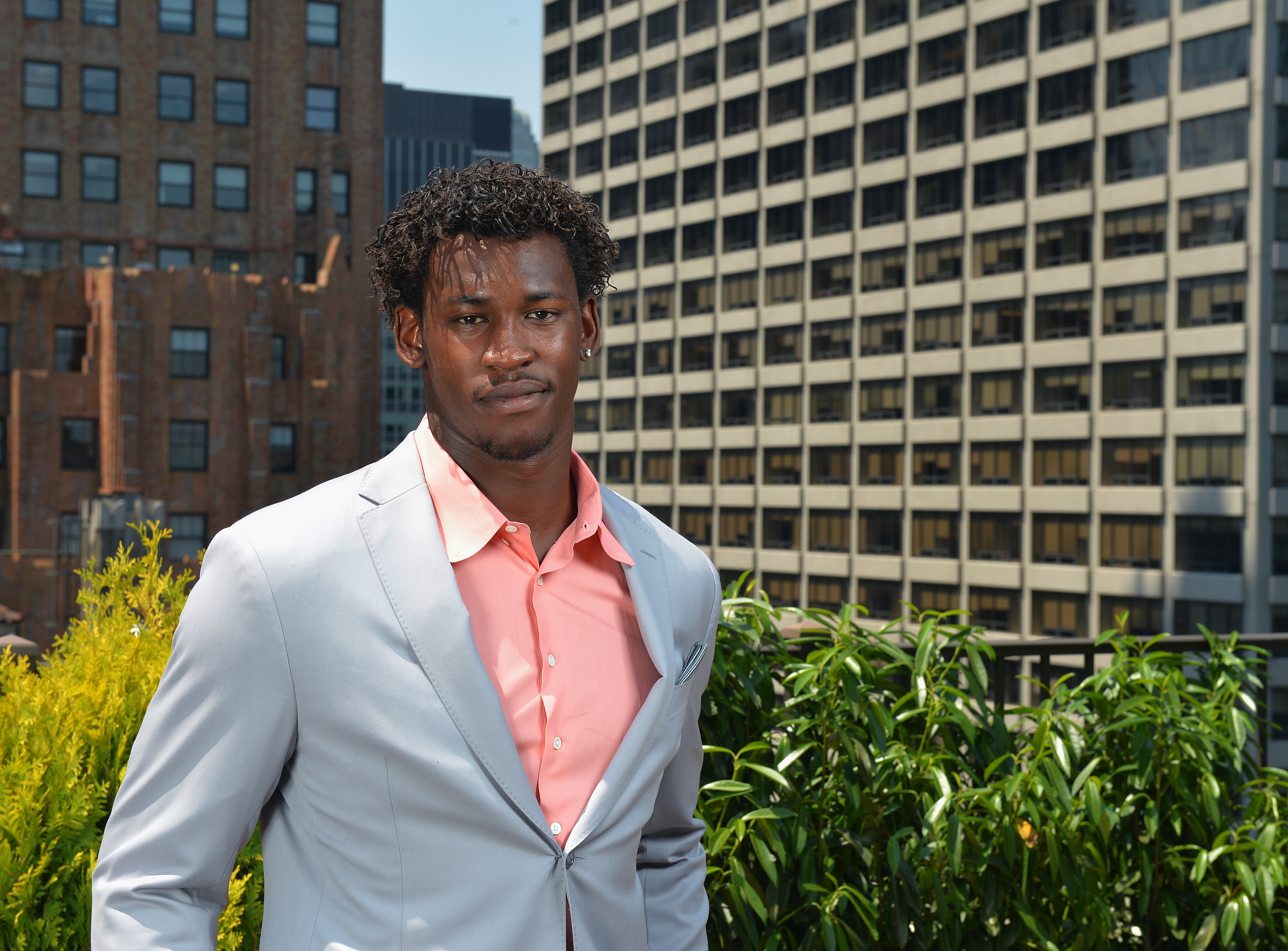 Aldon Smith poses during a portrait session on on June 21, 2013 | Source: Getty Images