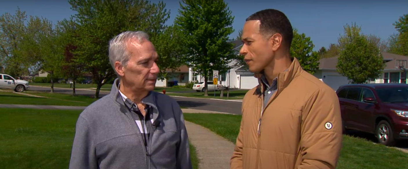Pope Leo's brother, John Prevost, chatting with ABC News reporter Alex Perez about the childhood story, posted on May 8, 2025. | Source: YouTube/ABC News
