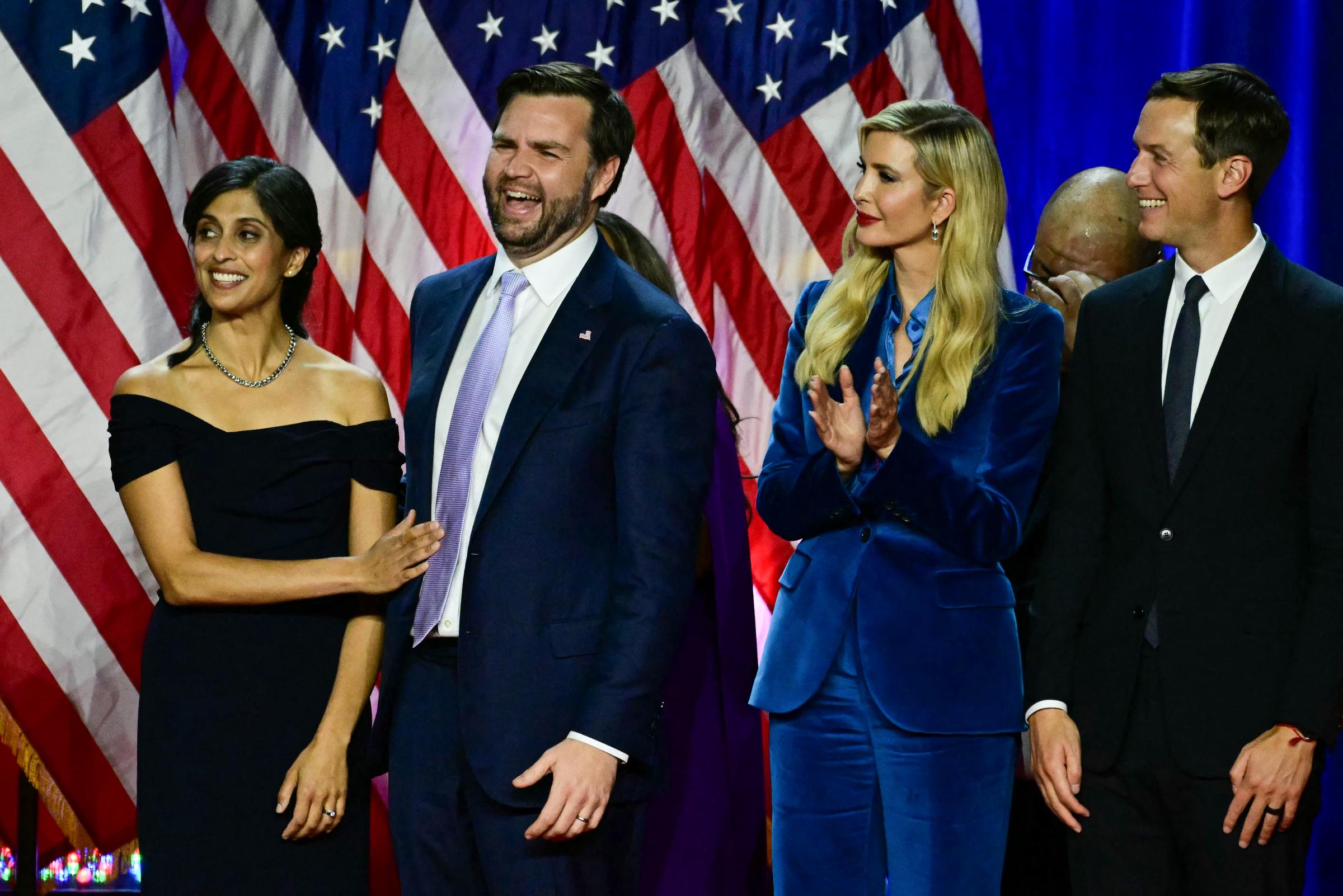 J.D, Usha Vance, Ivanka Trump and her husband Jared Kushner on November 6, 2024 | Source: Getty Images