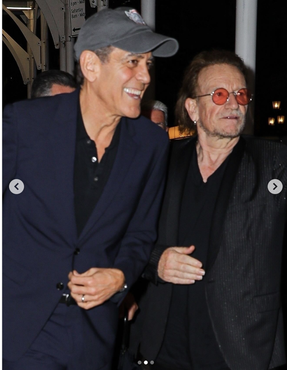 George Clooney and Bono out in New York City on May 30, 2025 | Source: Instagram/justjared