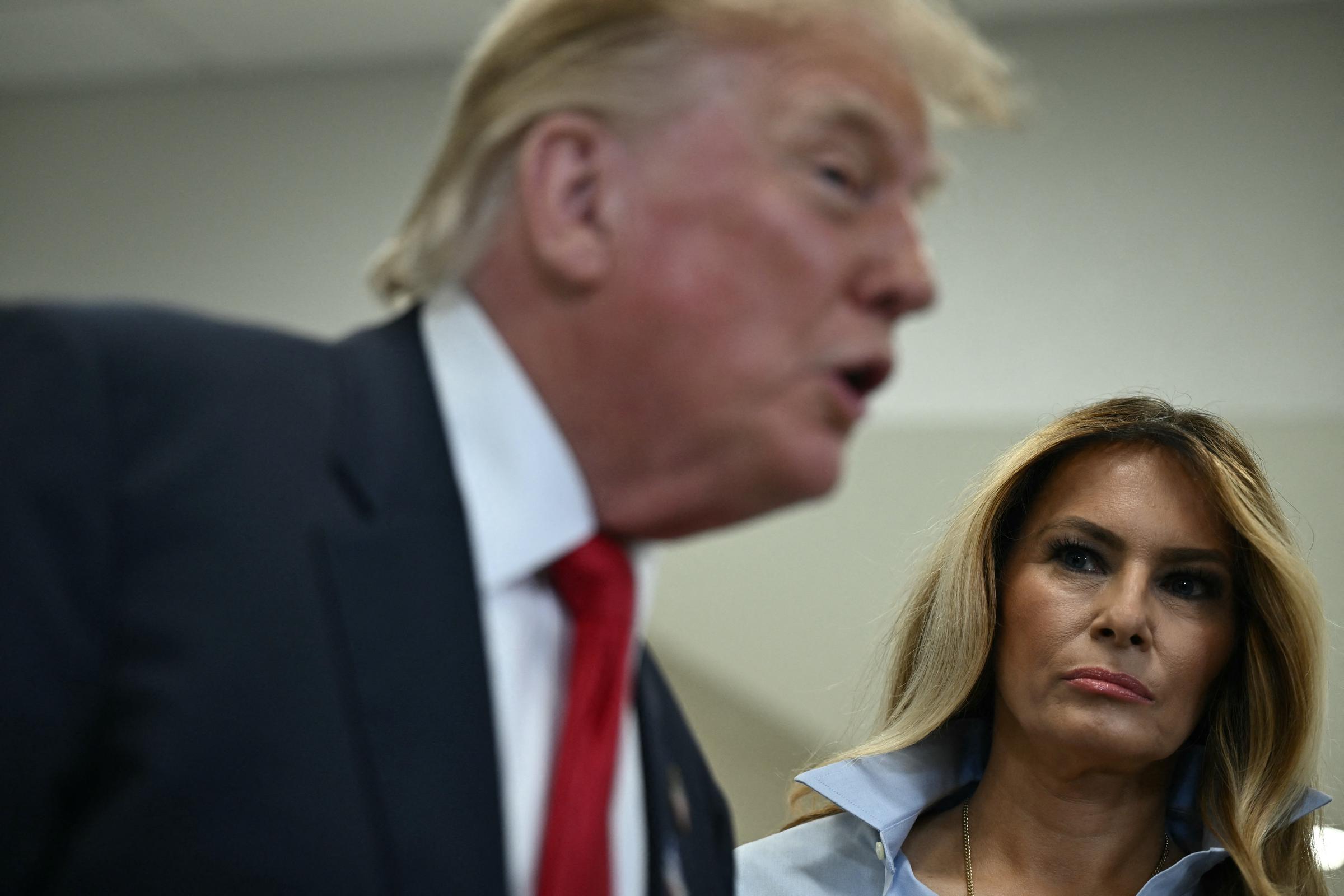 The president's remarks about Melania's signature at the White House event also drew scrutiny. One behavioral expert suggested that his comments shifted attention away from the first lady during a moment intended to recognize her contributions. | Source: Getty Images