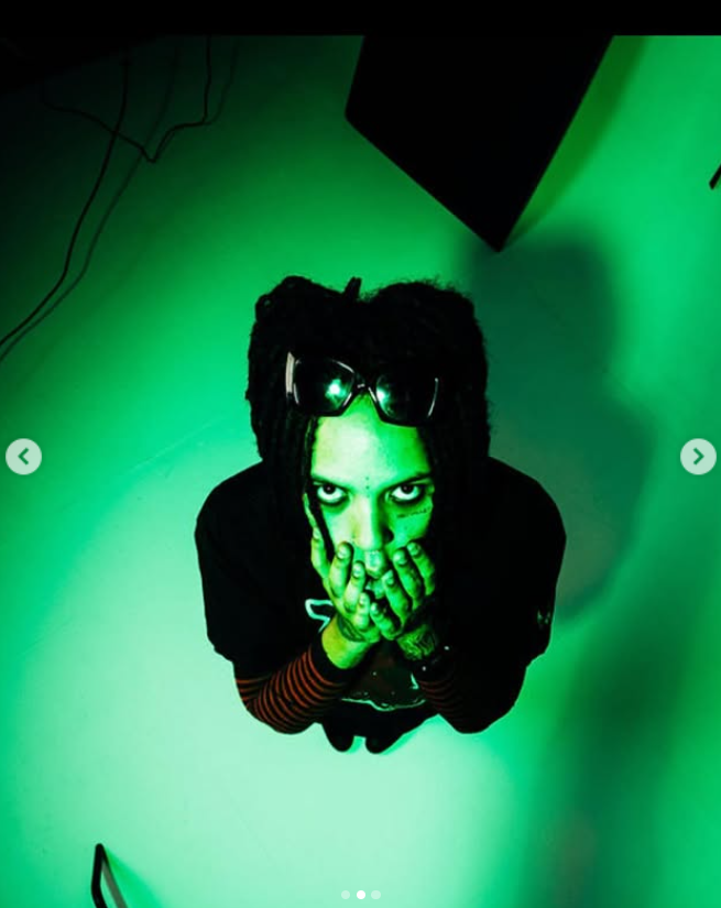 POORSTACY looks up into the camera, hands covering his mouth, in a dramatic overhead shot, as posted on September 6, 2025 | Source: Instagram/poorstacy