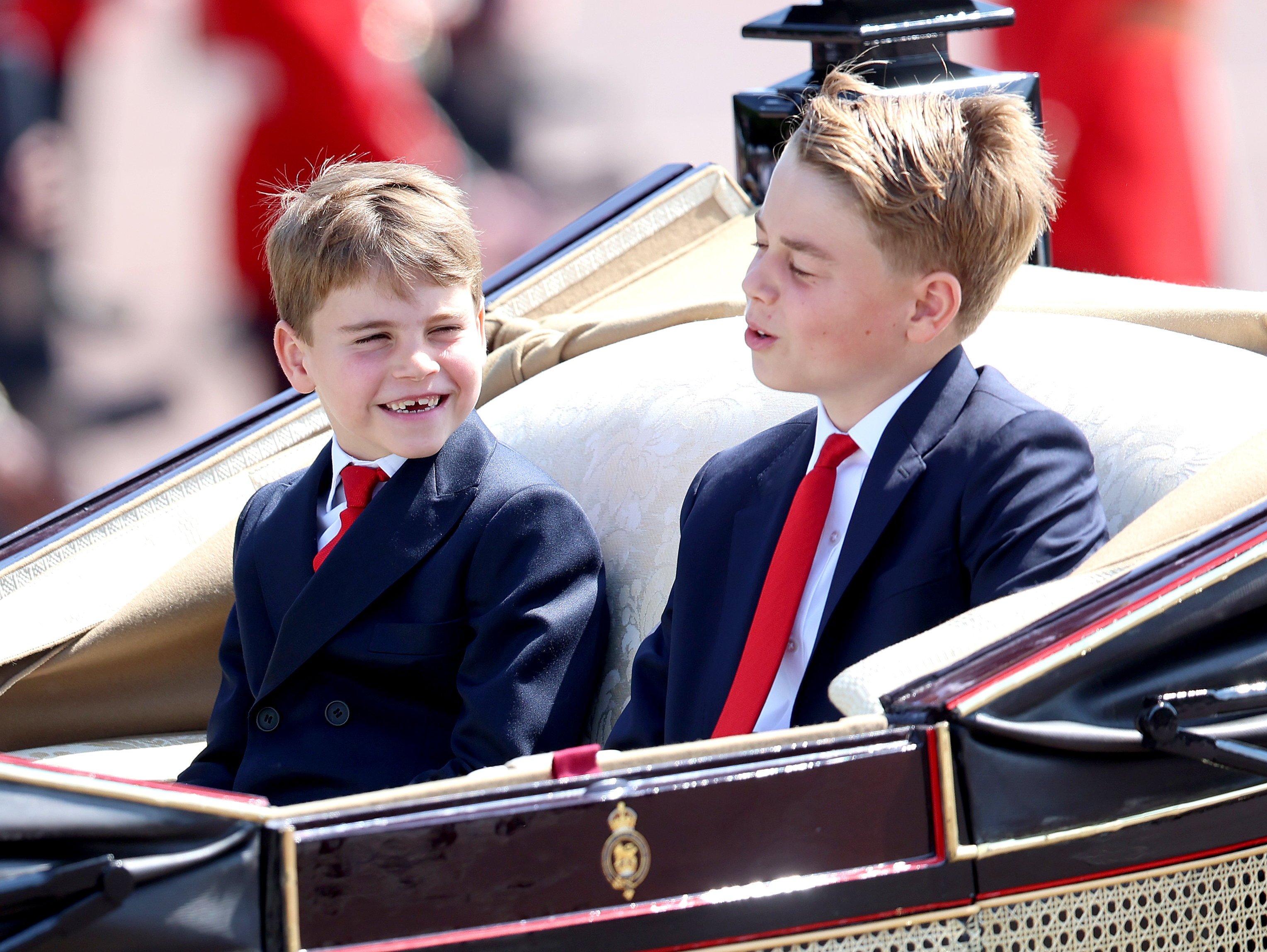 Prince Louis and Prince George during Trooping the Colour in London, England on June 14, 2025. | Source: Getty Images
