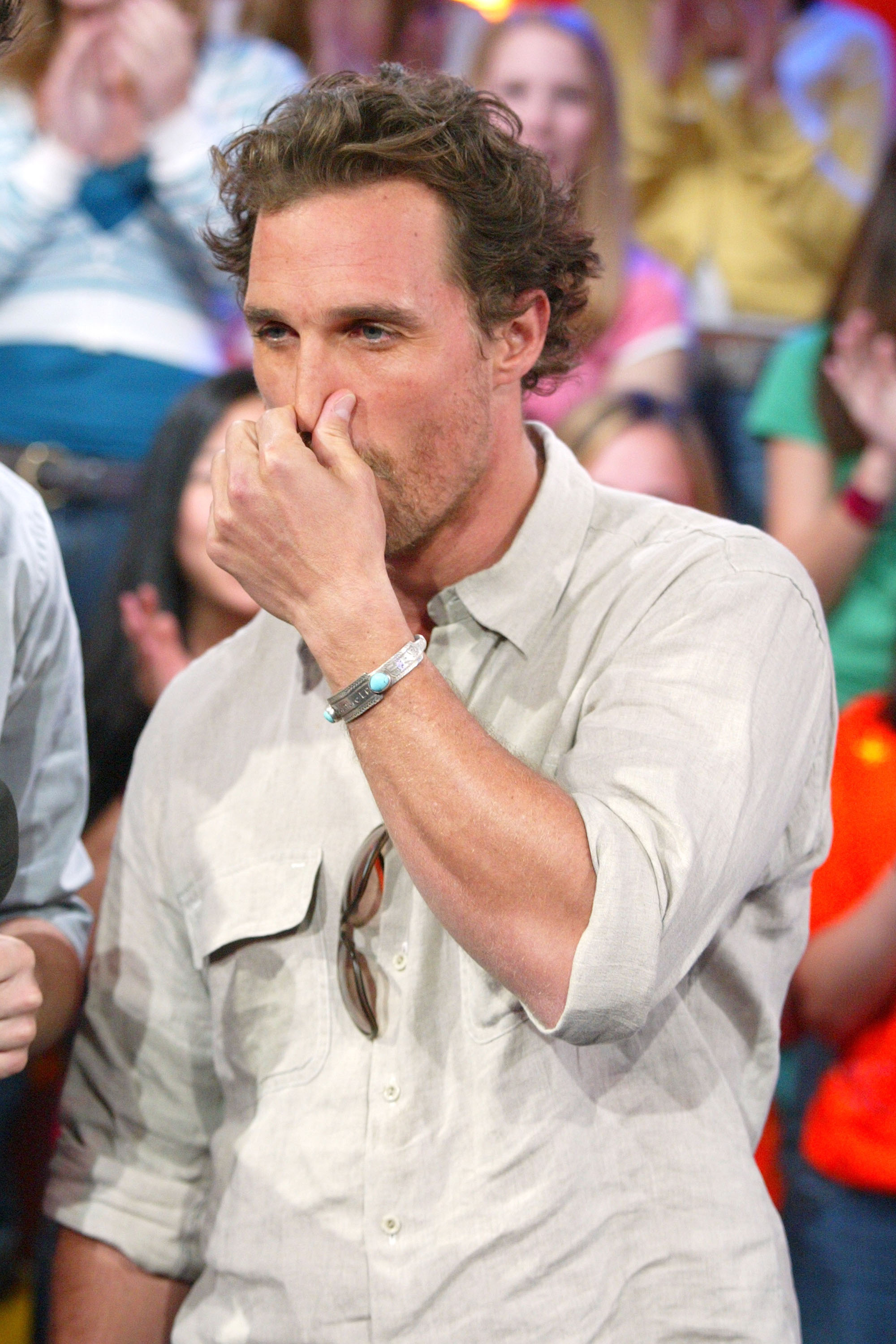 Matthew McConaughey during MTV's "TRL" at MTV Studios in New on York April 6, 2005. | Source: Getty Images