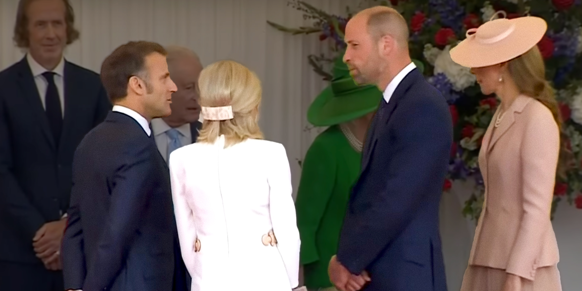 King Charles III, Emmanuel and Brigitte Macron, and Prince William and Catherine, Princess of Wales | Source: Youtube/Sky News