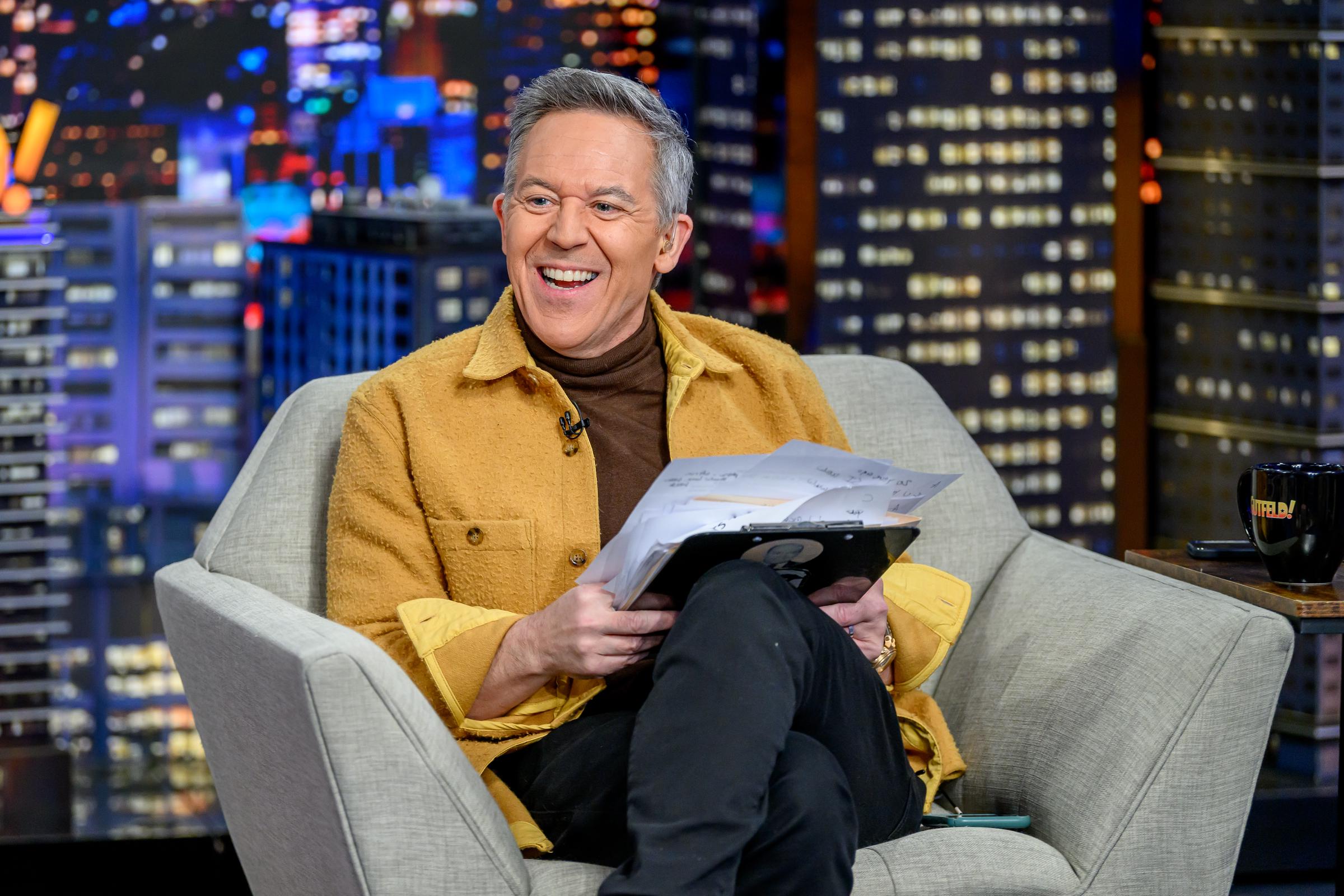 Greg Gutfeld at Fox News Channel Studios on January 22, 2024 in New York City. | Source: Getty Images