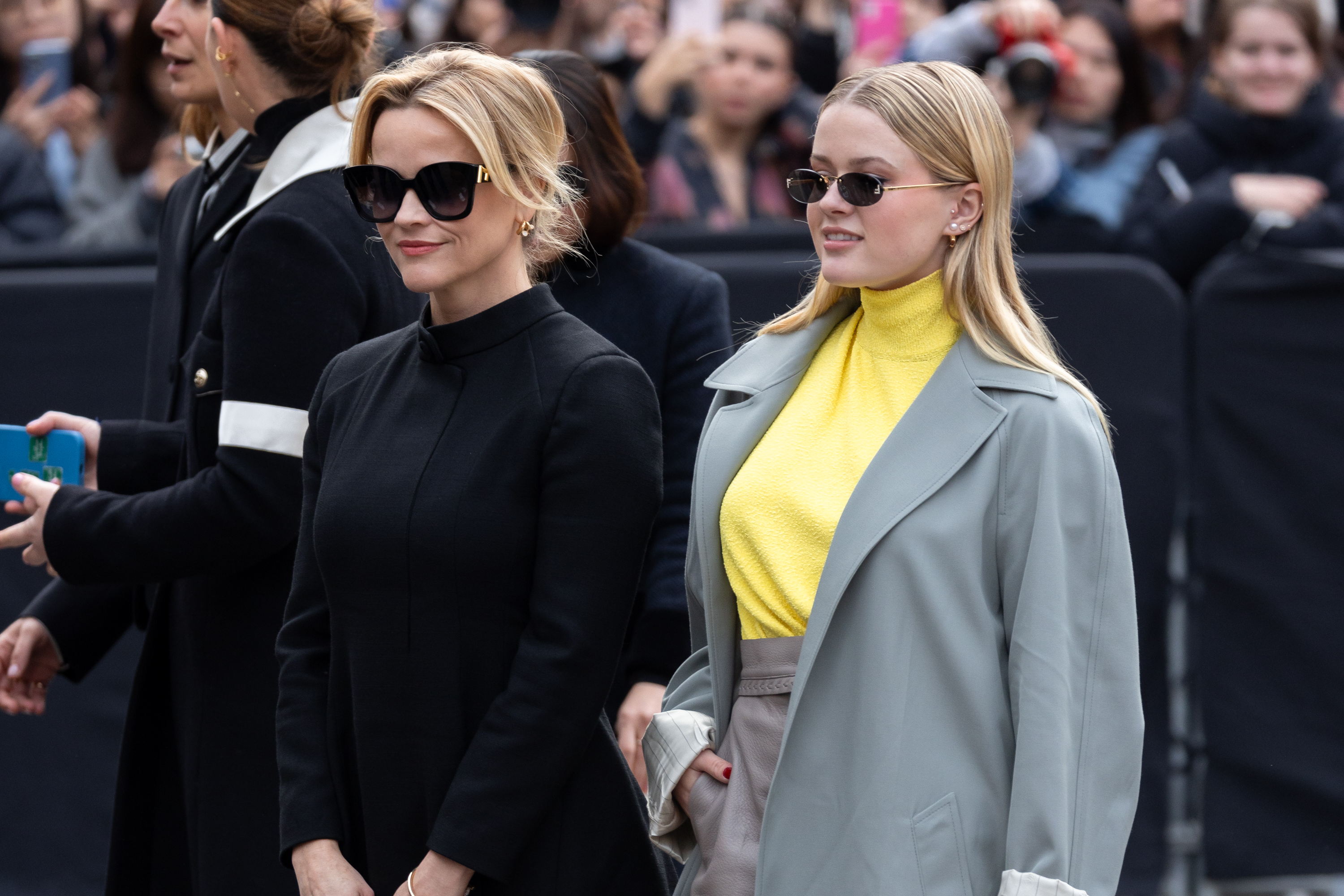 Ava Phillippe and her mother, Reese Witherspoon at the Paris Fashion Week in Paris, France on January 25, 2024 | Source: Getty Images