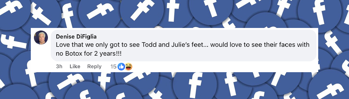 A netizen's comment on Julie and Todd Chrisley's photo, shared by their daughter Savannah | Source: Instagram/savannahchrisley