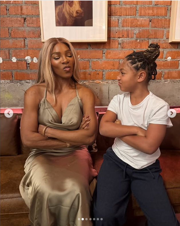 Serena Williams and her daughter's playful pose, as seen in a post dated October 30, 2025. | Source: Instagram/serenawilliams